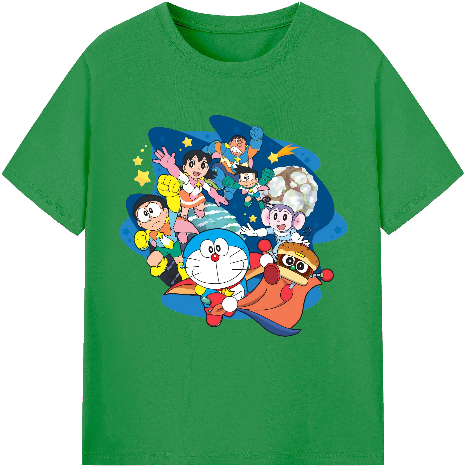（画像用） ドラえもん Doraemon レディースカジュアルプリントTシャツ（綿100％）