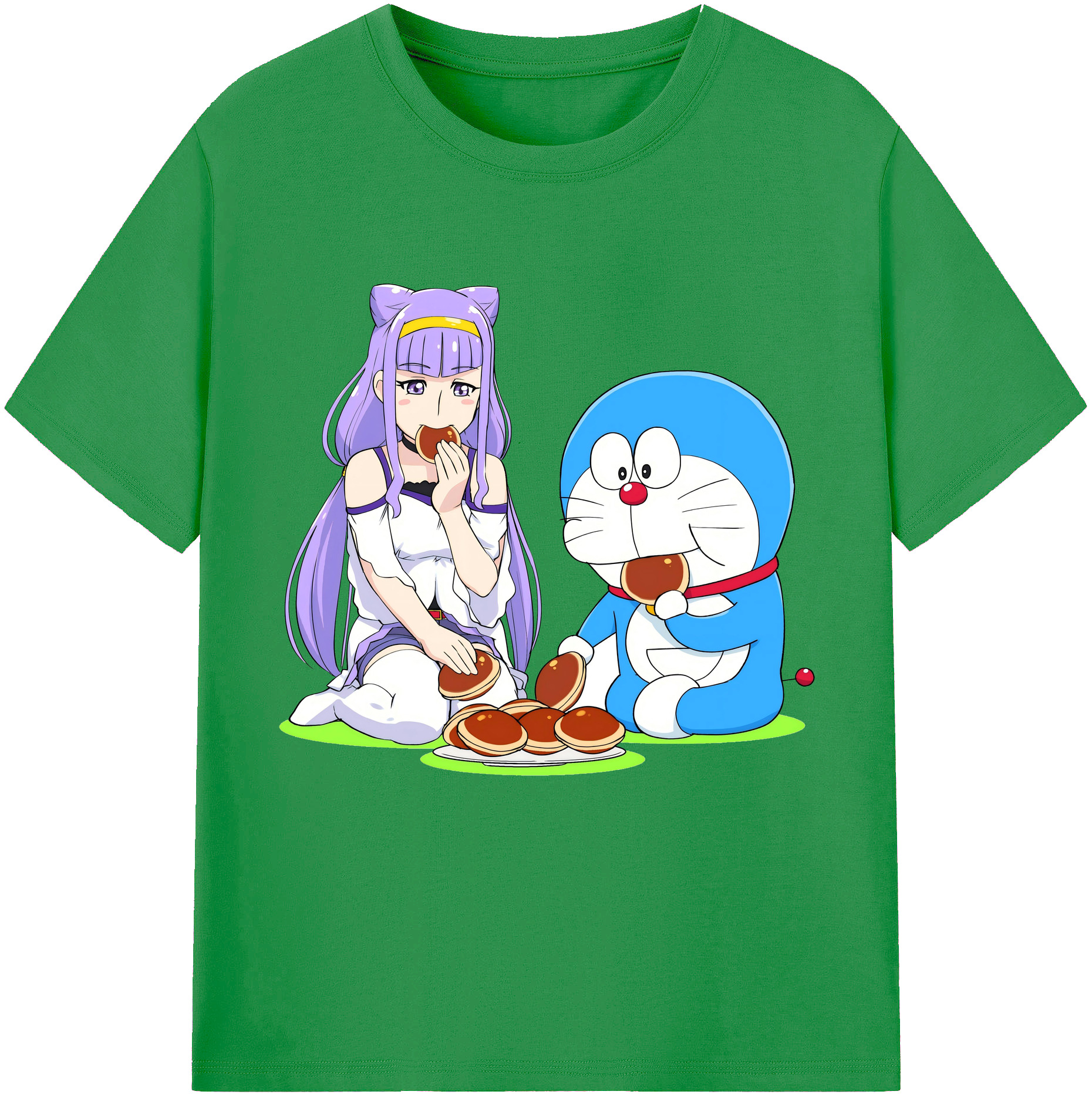 （画像用） ドラえもん Doraemon レディースカジュアルプリントTシャツ（綿100％）
