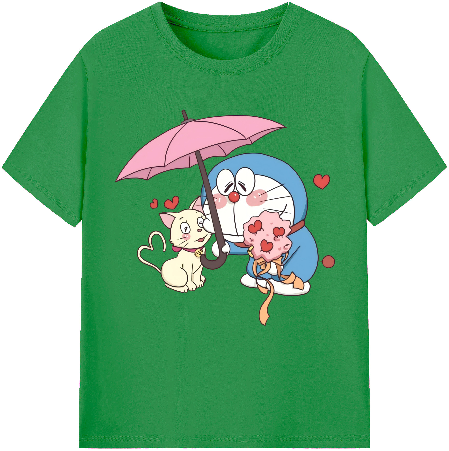 （画像用） ドラえもん Doraemon レディースカジュアルプリントTシャツ（綿100％）