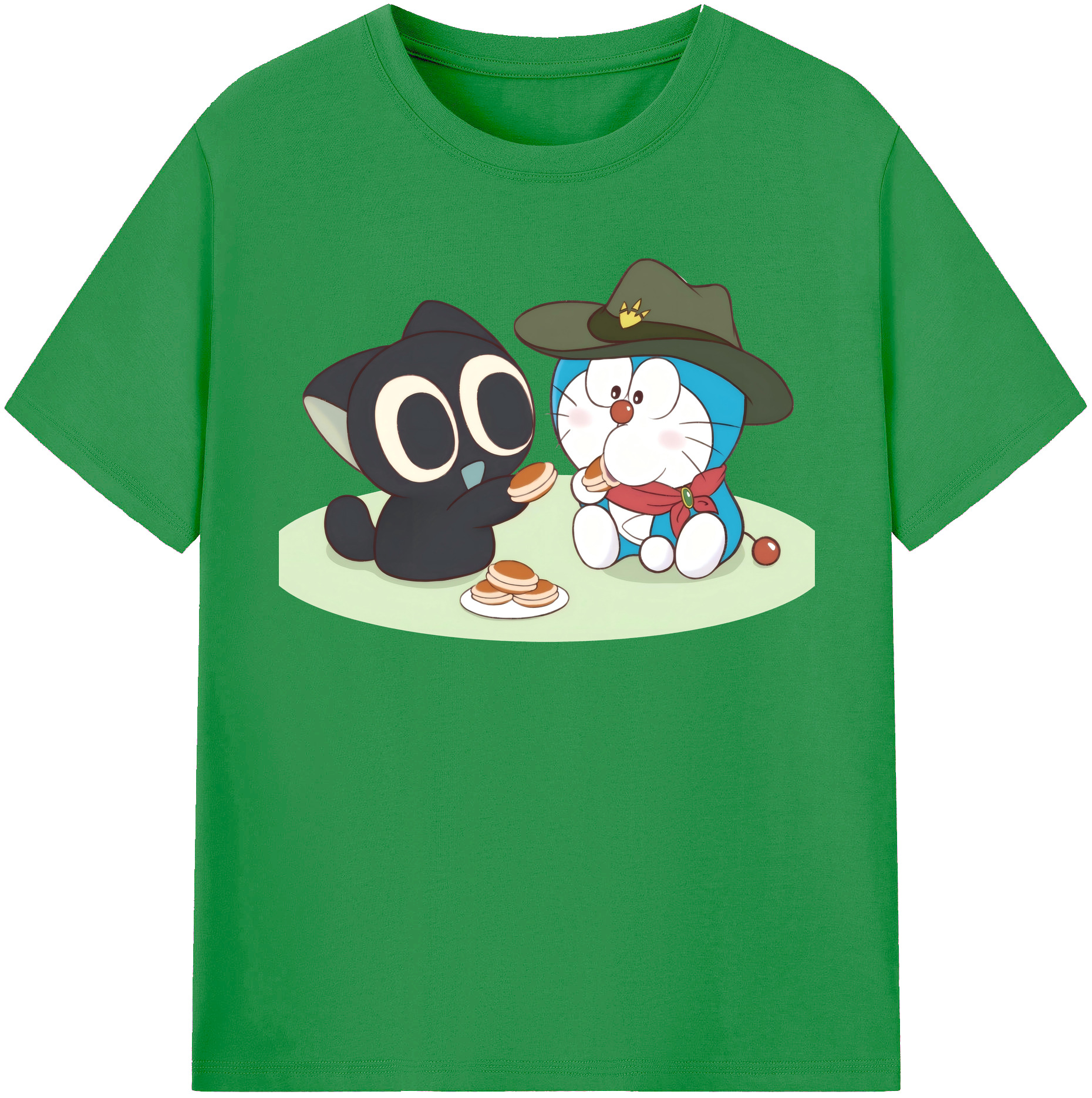 （画像用） ドラえもん Doraemon レディースカジュアルプリントTシャツ（綿100％）