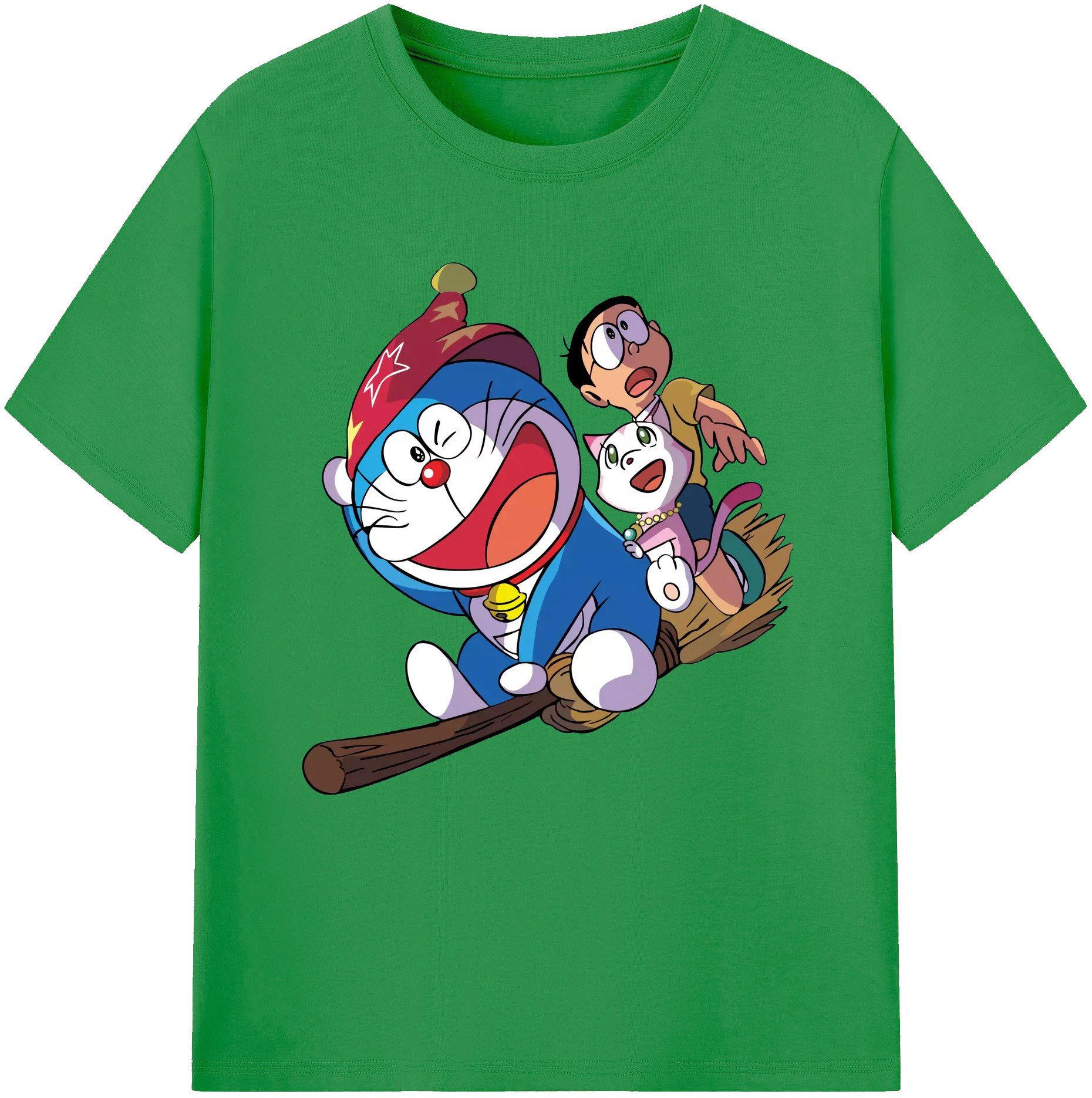 （画像用） ドラえもん Doraemon レディースカジュアルプリントTシャツ（綿100％）