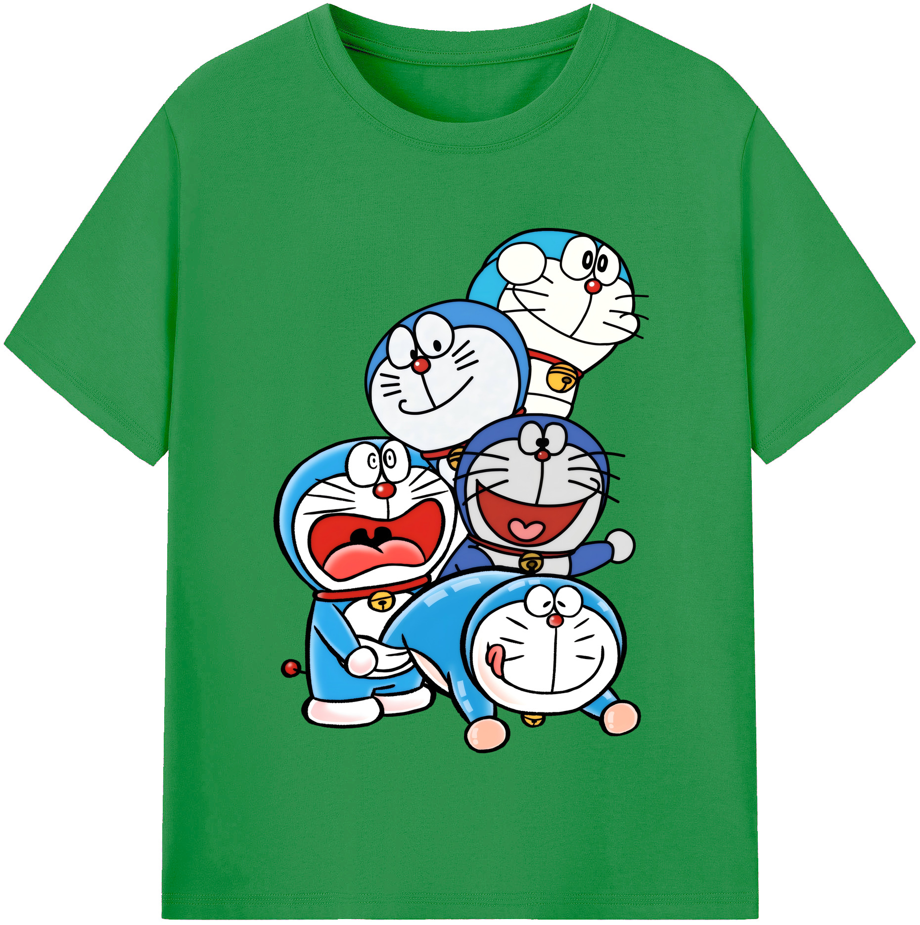（画像用） ドラえもん Doraemon レディースカジュアルプリントTシャツ（綿100％）