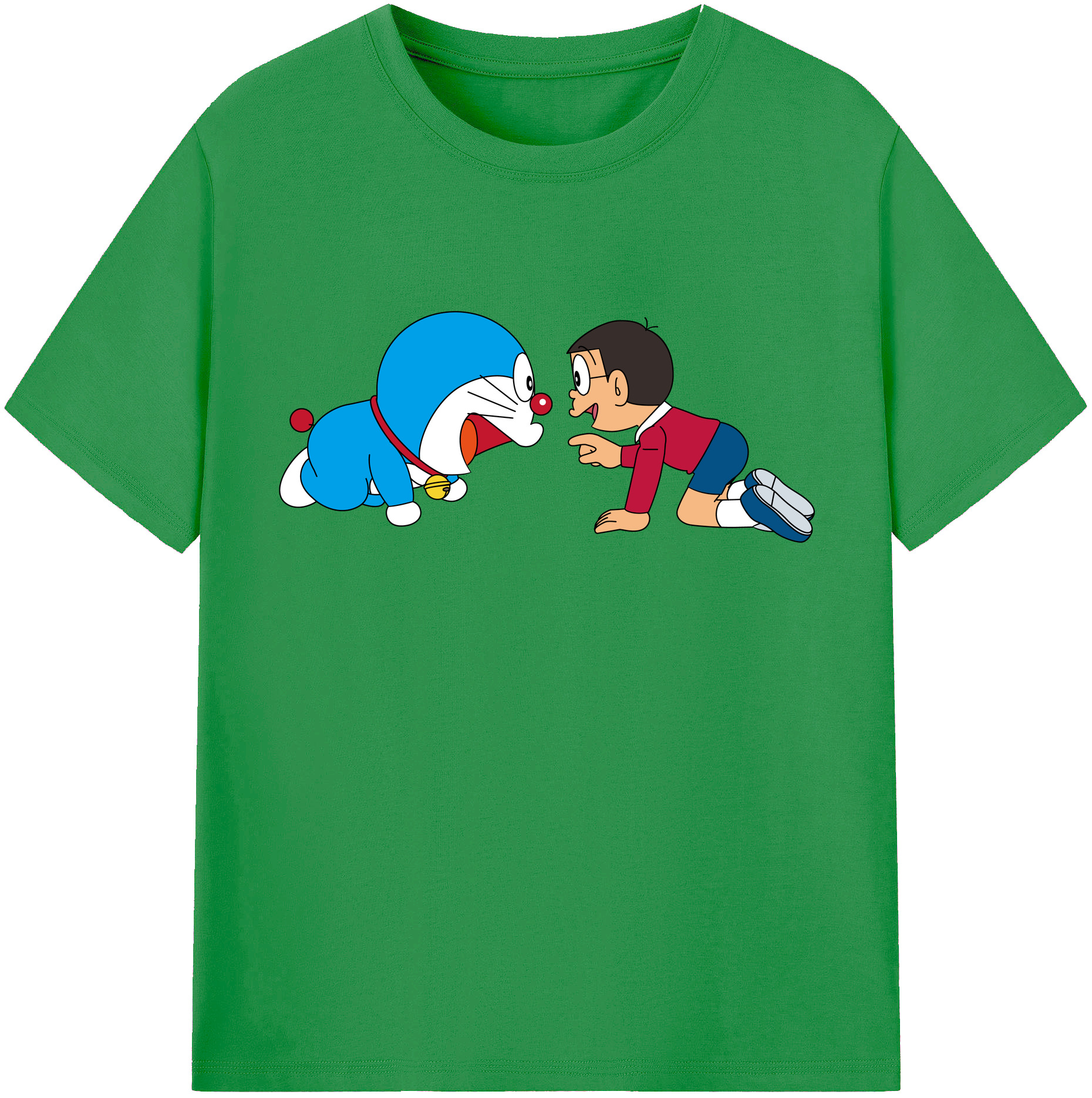 （画像用） ドラえもん 野比 のび太 Doraemon Nobita Nobi レディースカジュアルプリントTシャツ（綿100％）