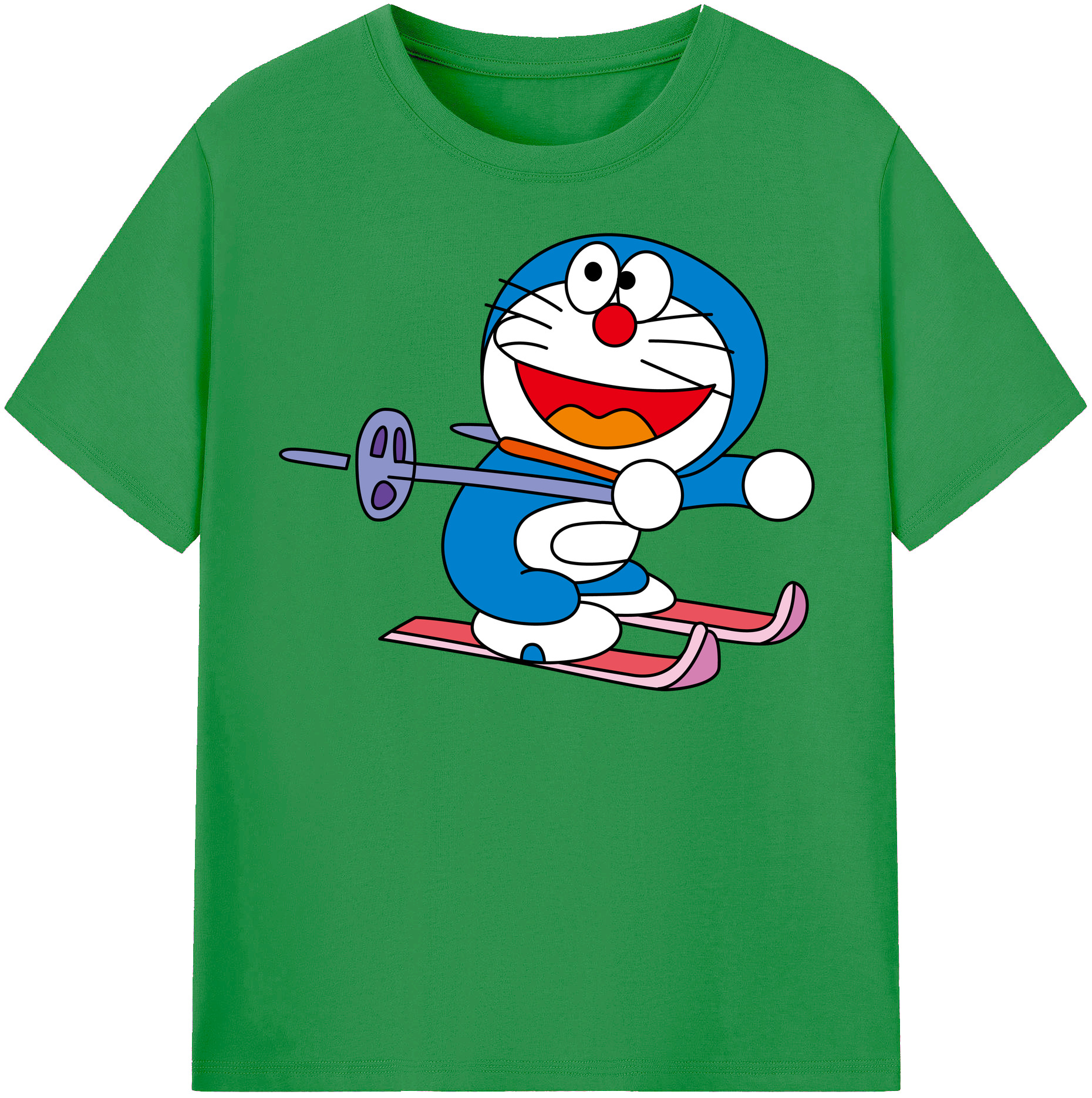 （画像用） ドラえもん Doraemon レディースカジュアルプリントTシャツ（綿100％）