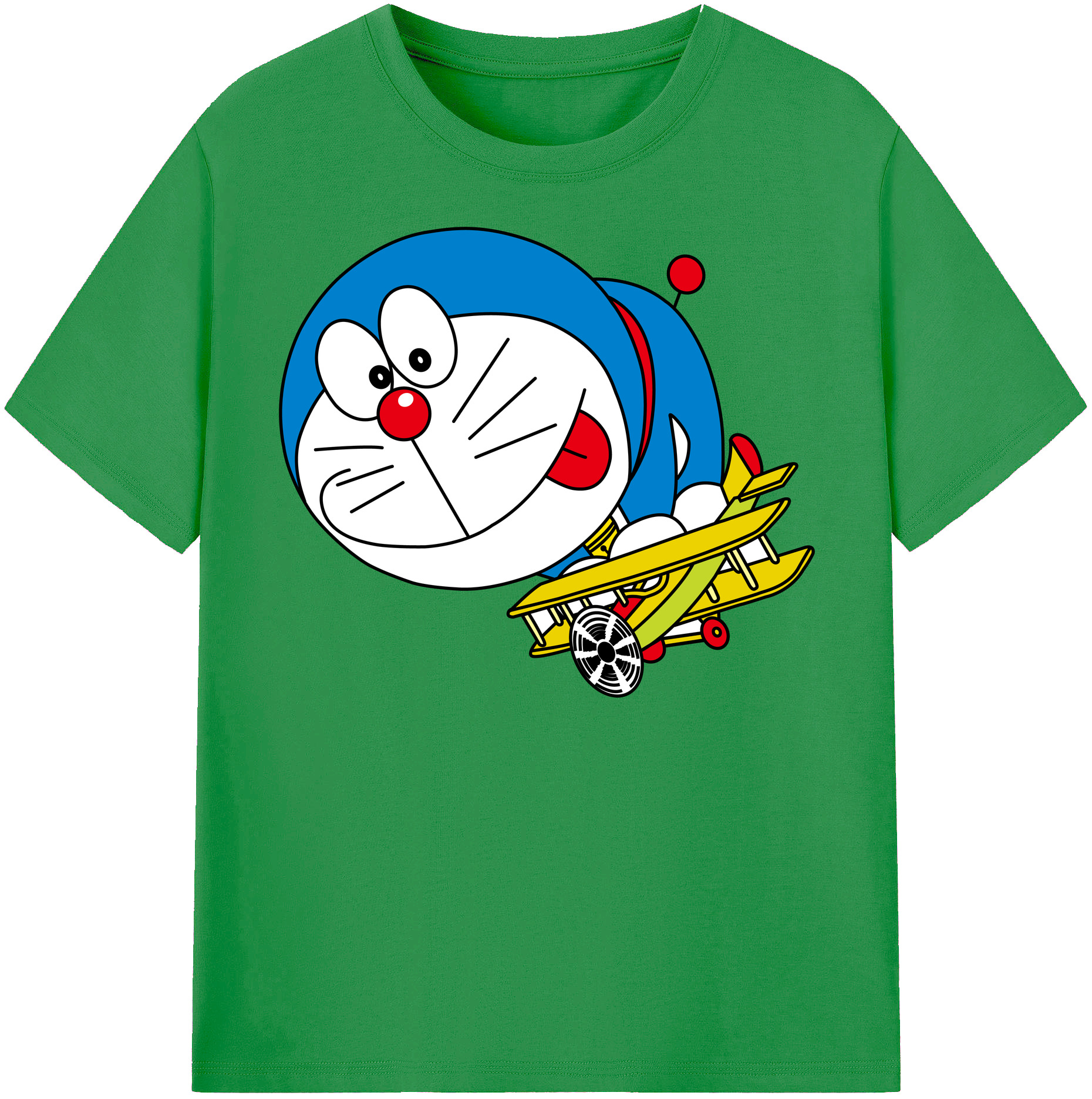 （画像用） ドラえもん Doraemon レディースカジュアルプリントTシャツ（綿100％）