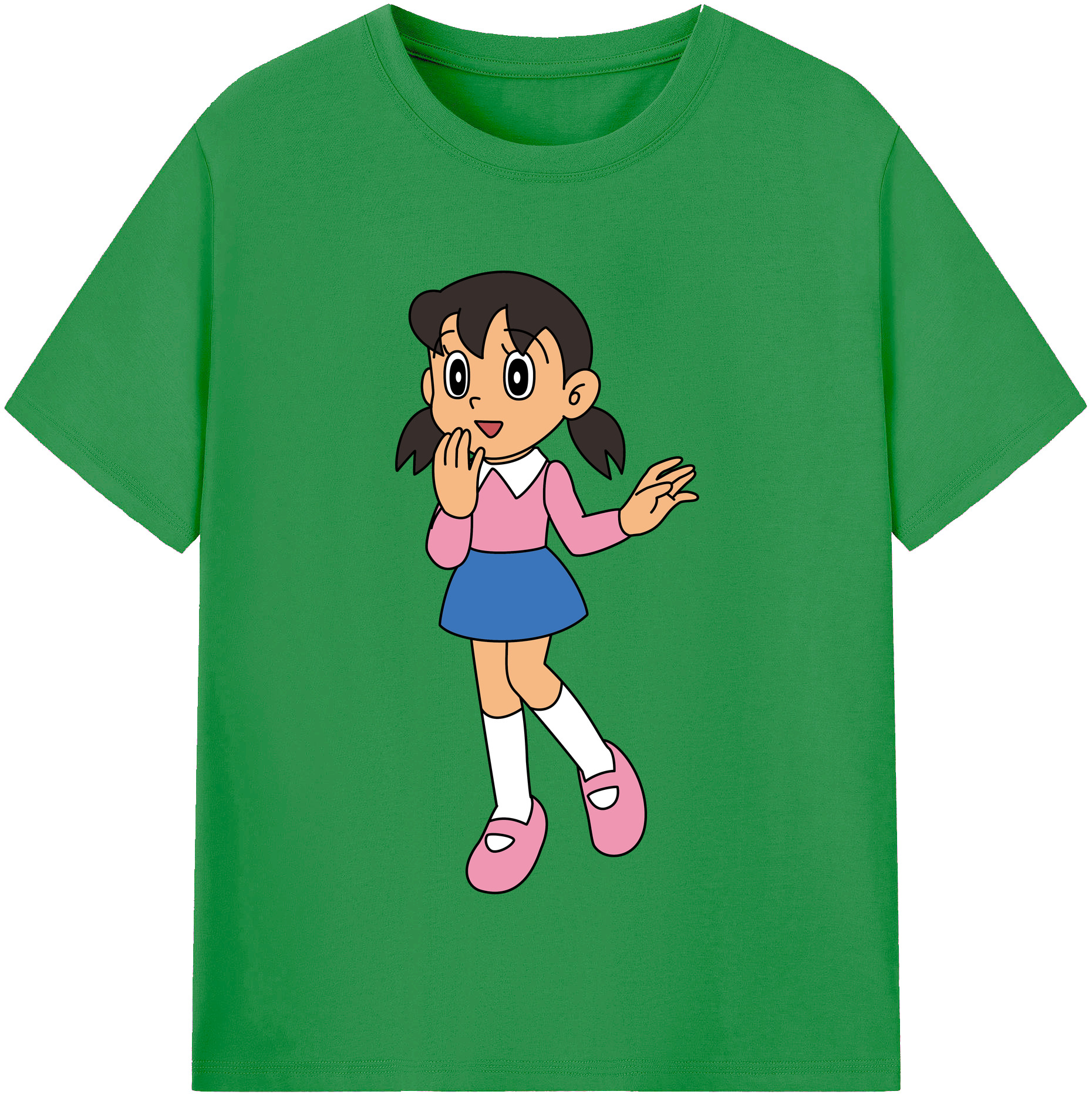 （画像用） ドラえもん みなもと しずか Doraemon Shizuka Minamoto レディースカジュアルプリントTシャツ（綿100％）