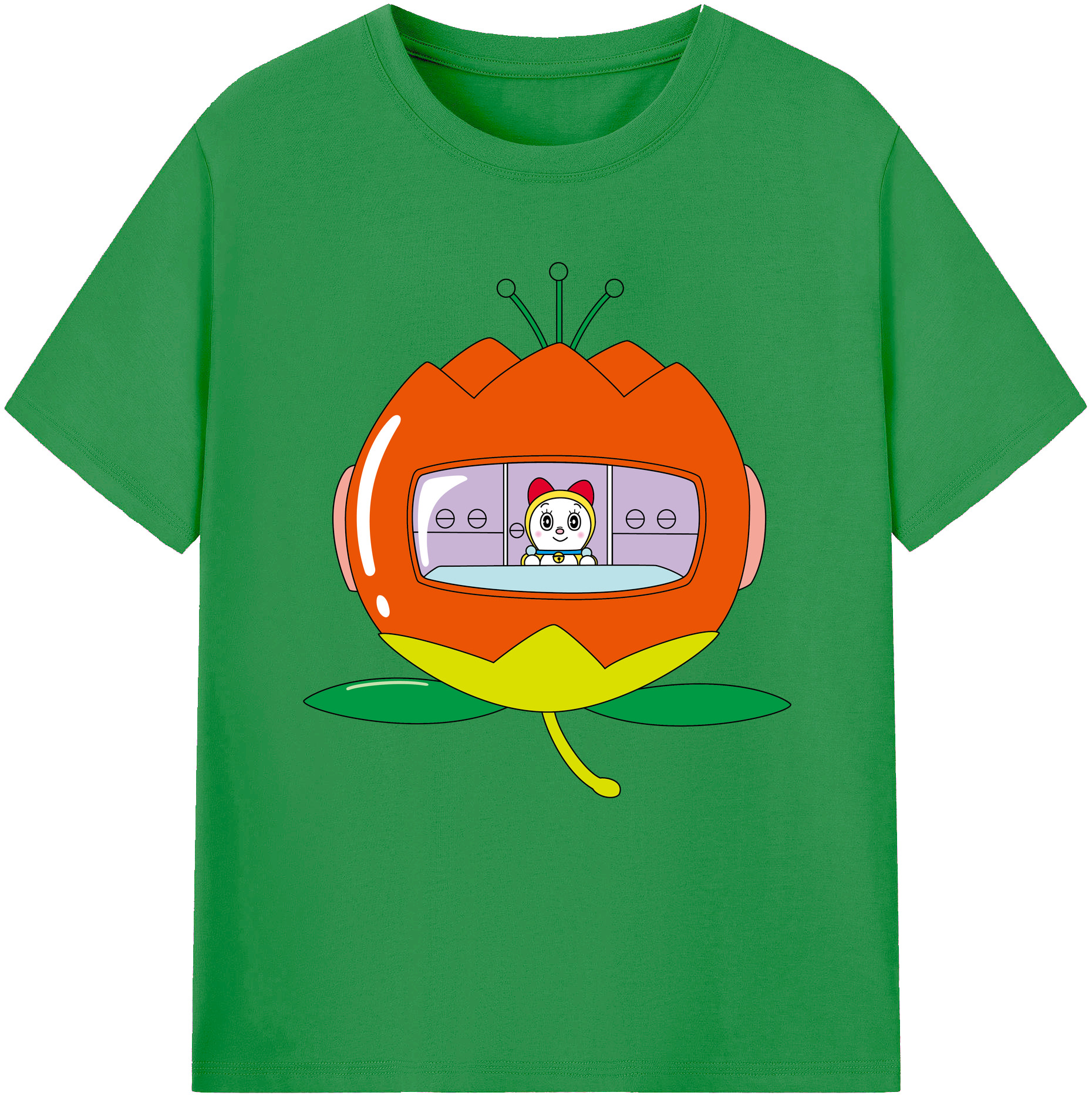（画像用） ドラえもん ドラミ Doraemon Dorami レディースカジュアルプリントTシャツ（綿100％）