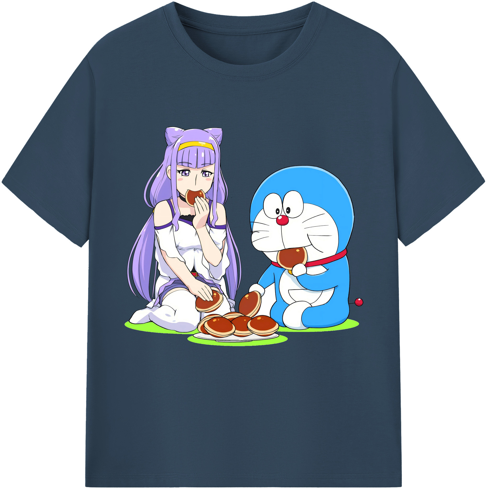 （画像用） ドラえもん Doraemon レディースカジュアルプリントTシャツ（綿100％）