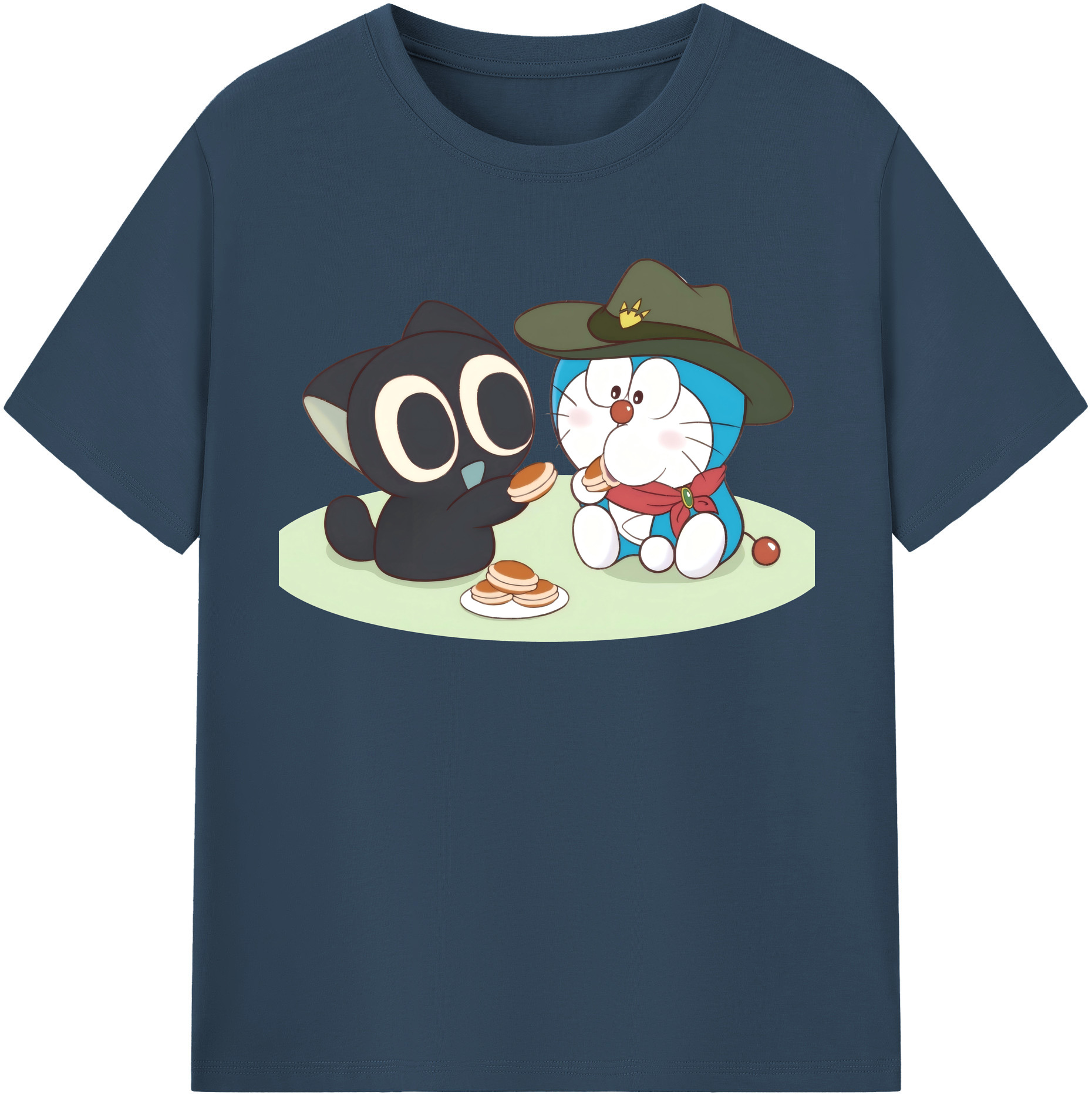 （画像用） ドラえもん Doraemon レディースカジュアルプリントTシャツ（綿100％）
