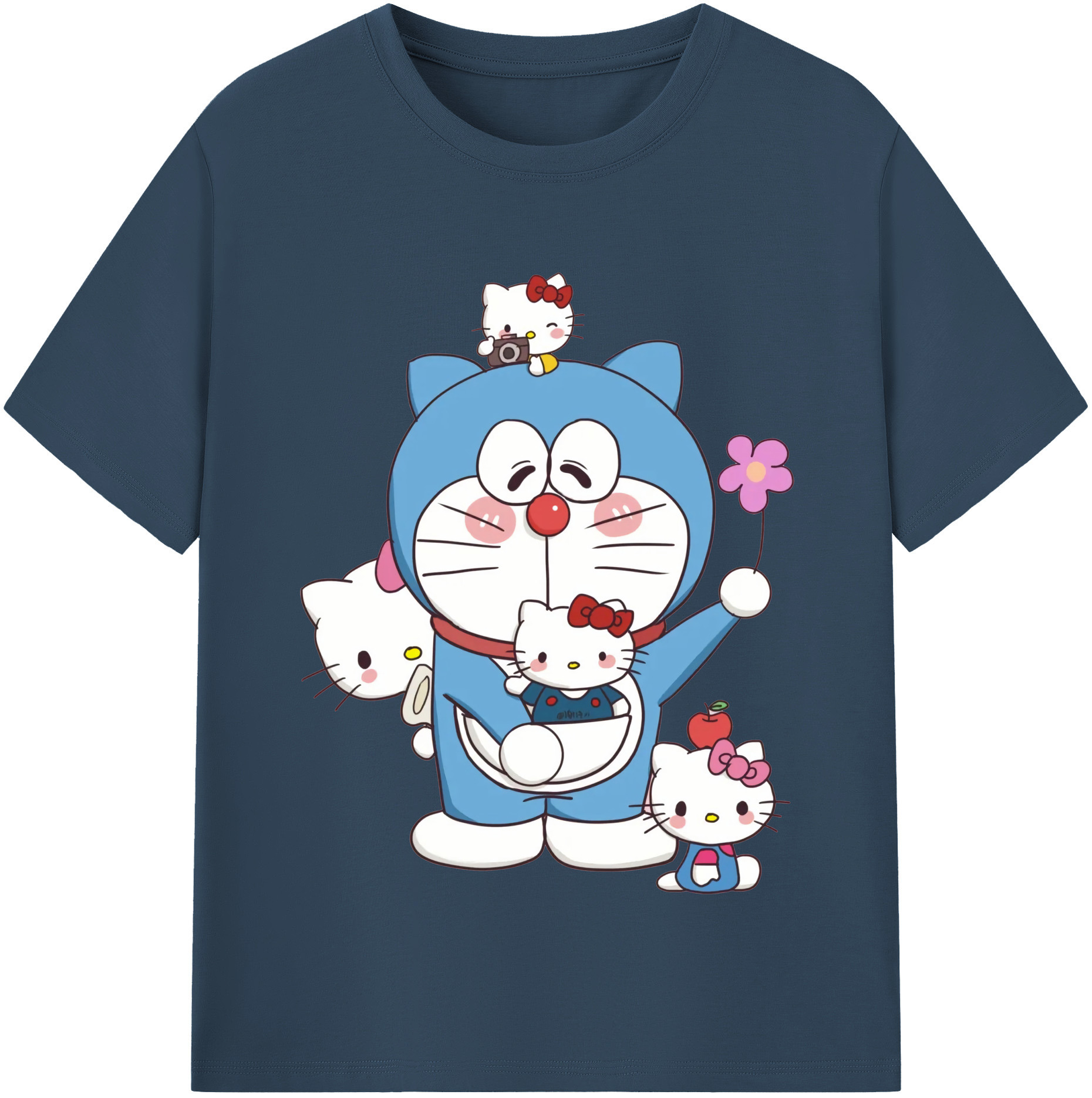 （画像用） ドラえもん Doraemon レディースカジュアルプリントTシャツ（綿100％）