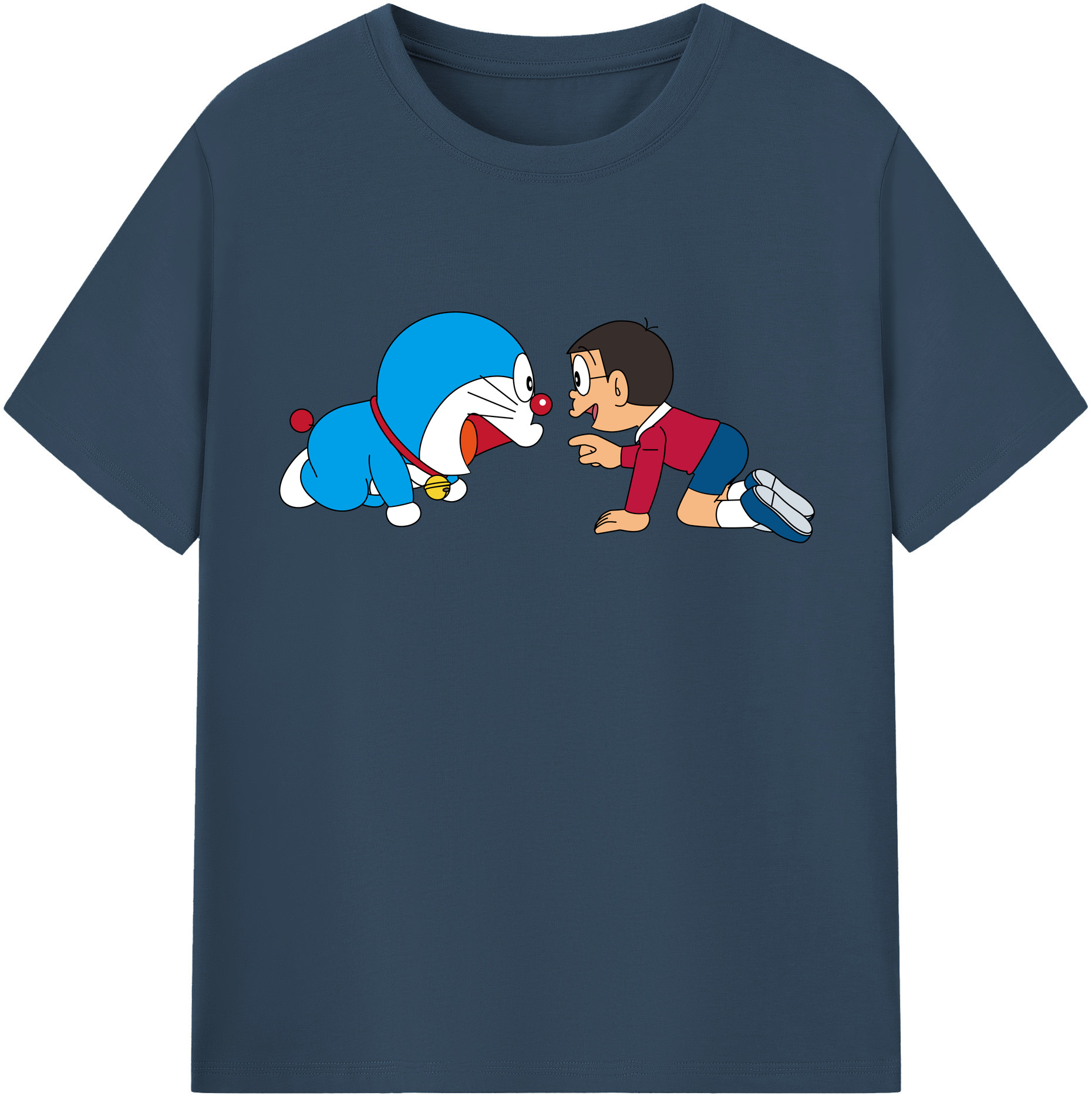 （画像用） ドラえもん 野比 のび太 Doraemon Nobita Nobi レディースカジュアルプリントTシャツ（綿100％）