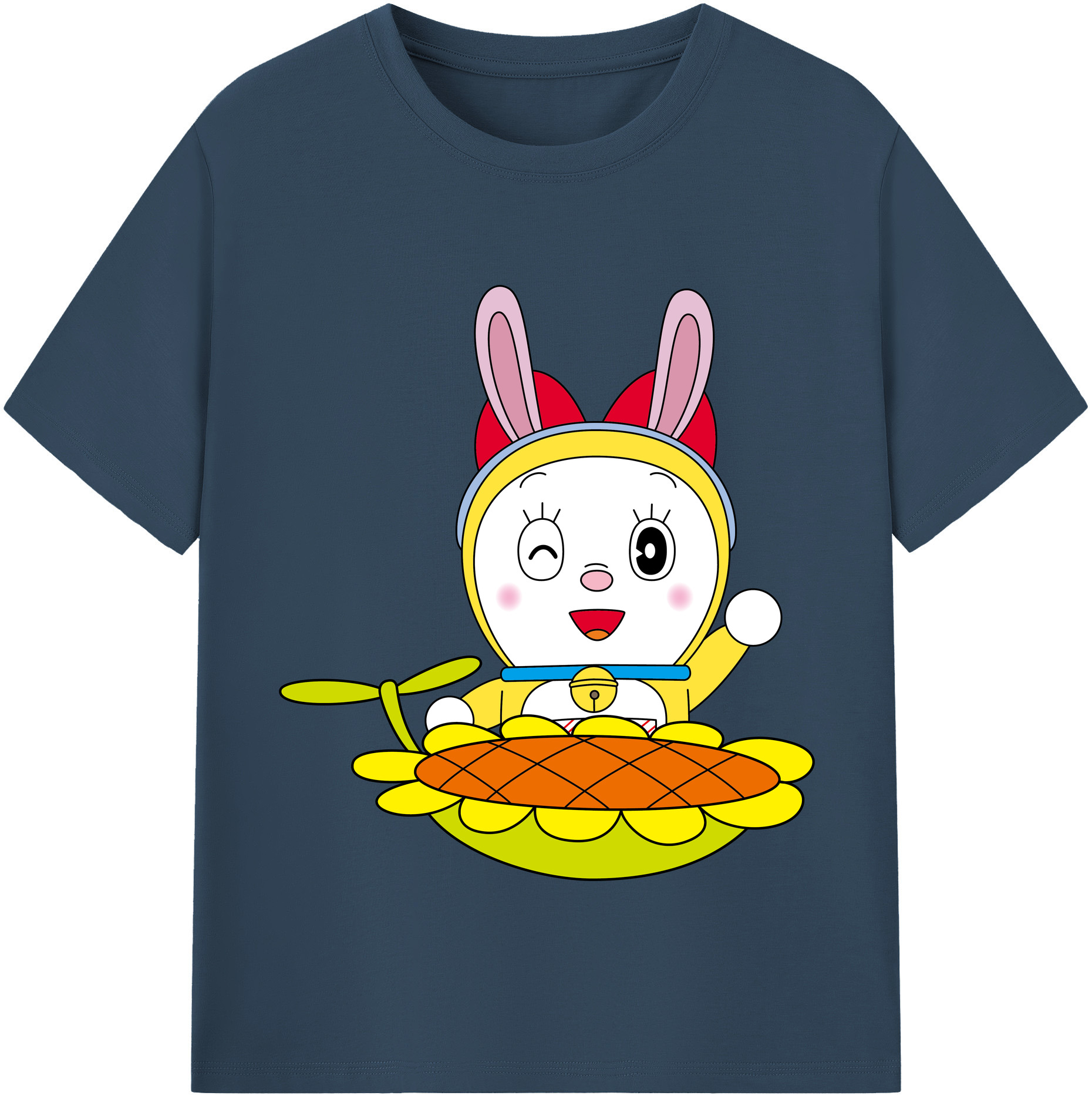 （画像用） ドラえもん ドラミ Doraemon Dorami レディースカジュアルプリントTシャツ（綿100％）