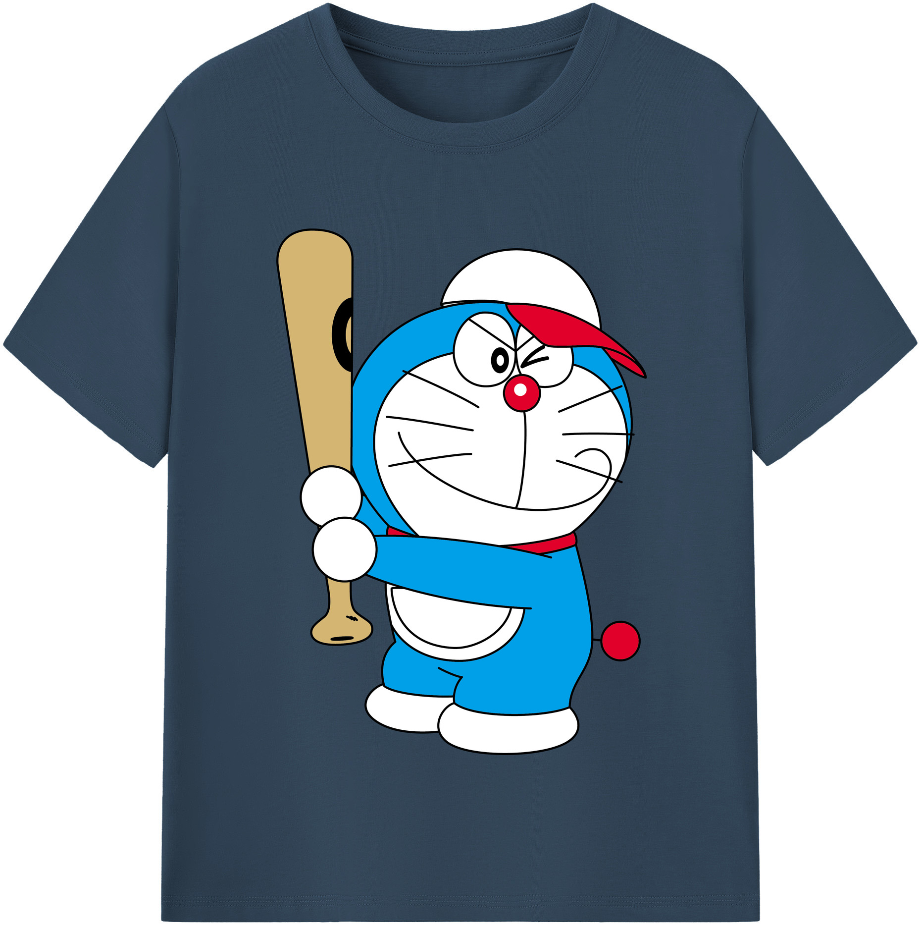 （画像用） ドラえもん Doraemon レディースカジュアルプリントTシャツ（綿100％）