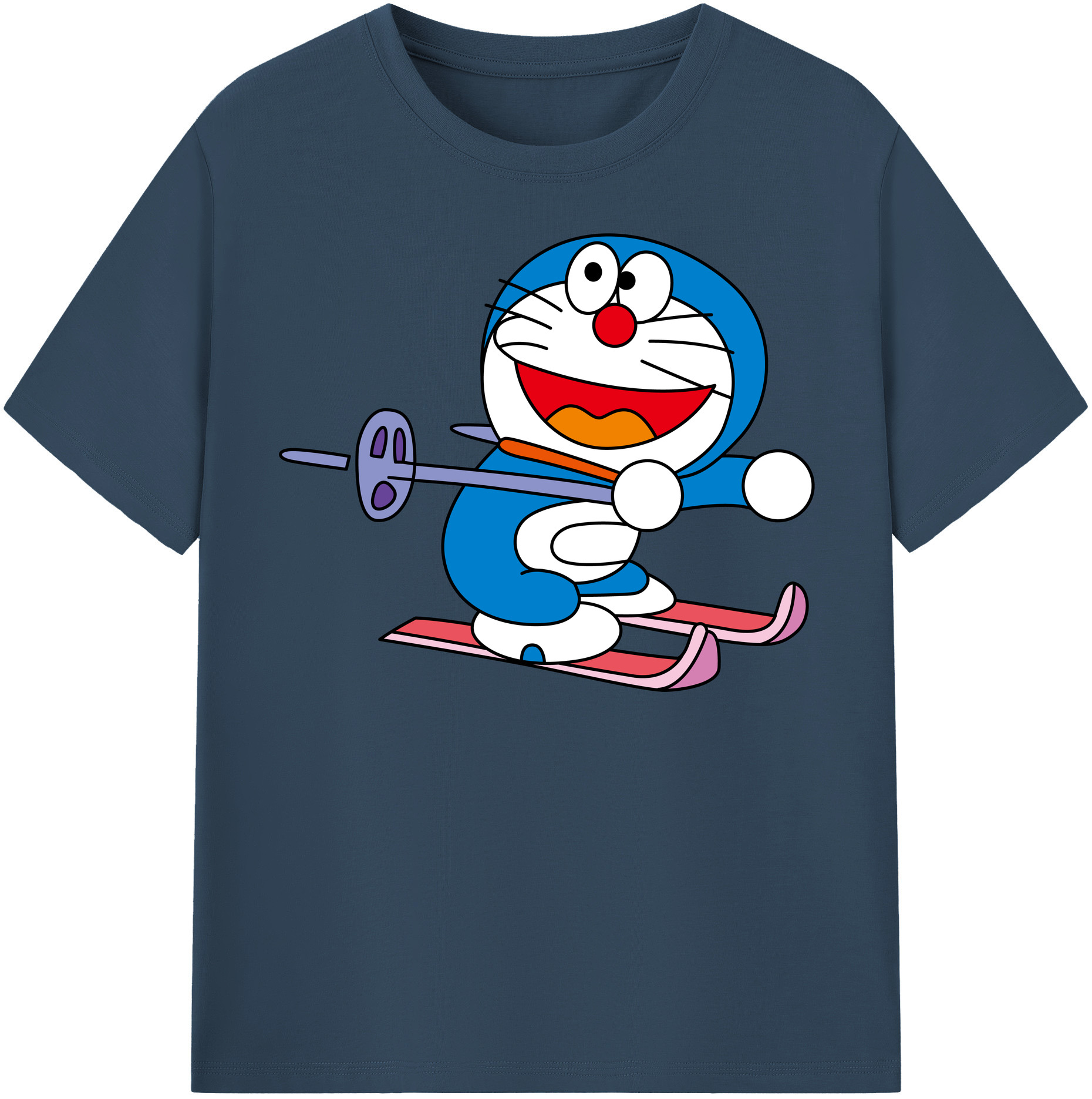 （画像用） ドラえもん Doraemon レディースカジュアルプリントTシャツ（綿100％）