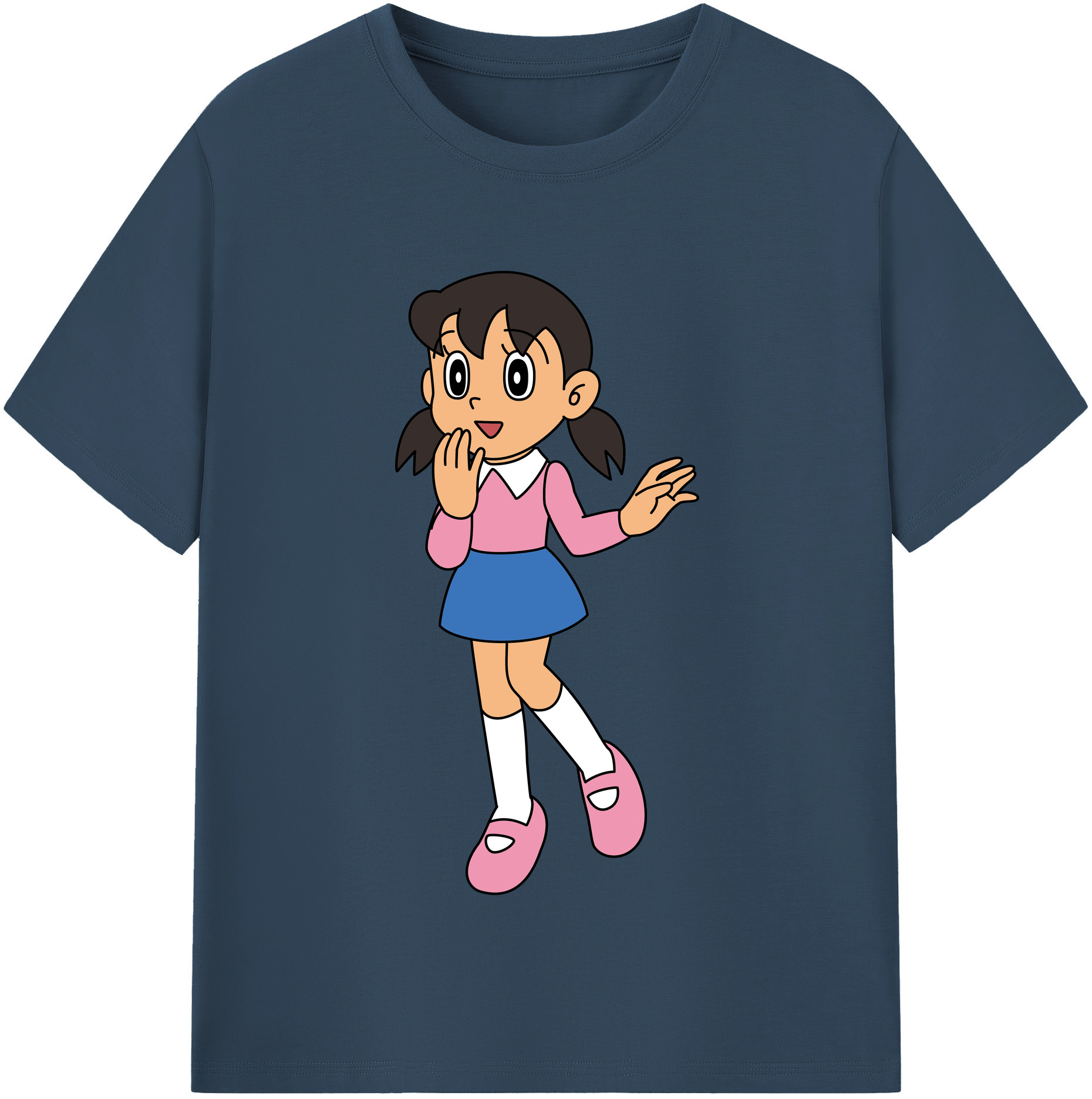 （画像用） ドラえもん みなもと しずか Doraemon Shizuka Minamoto レディースカジュアルプリントTシャツ（綿100％）