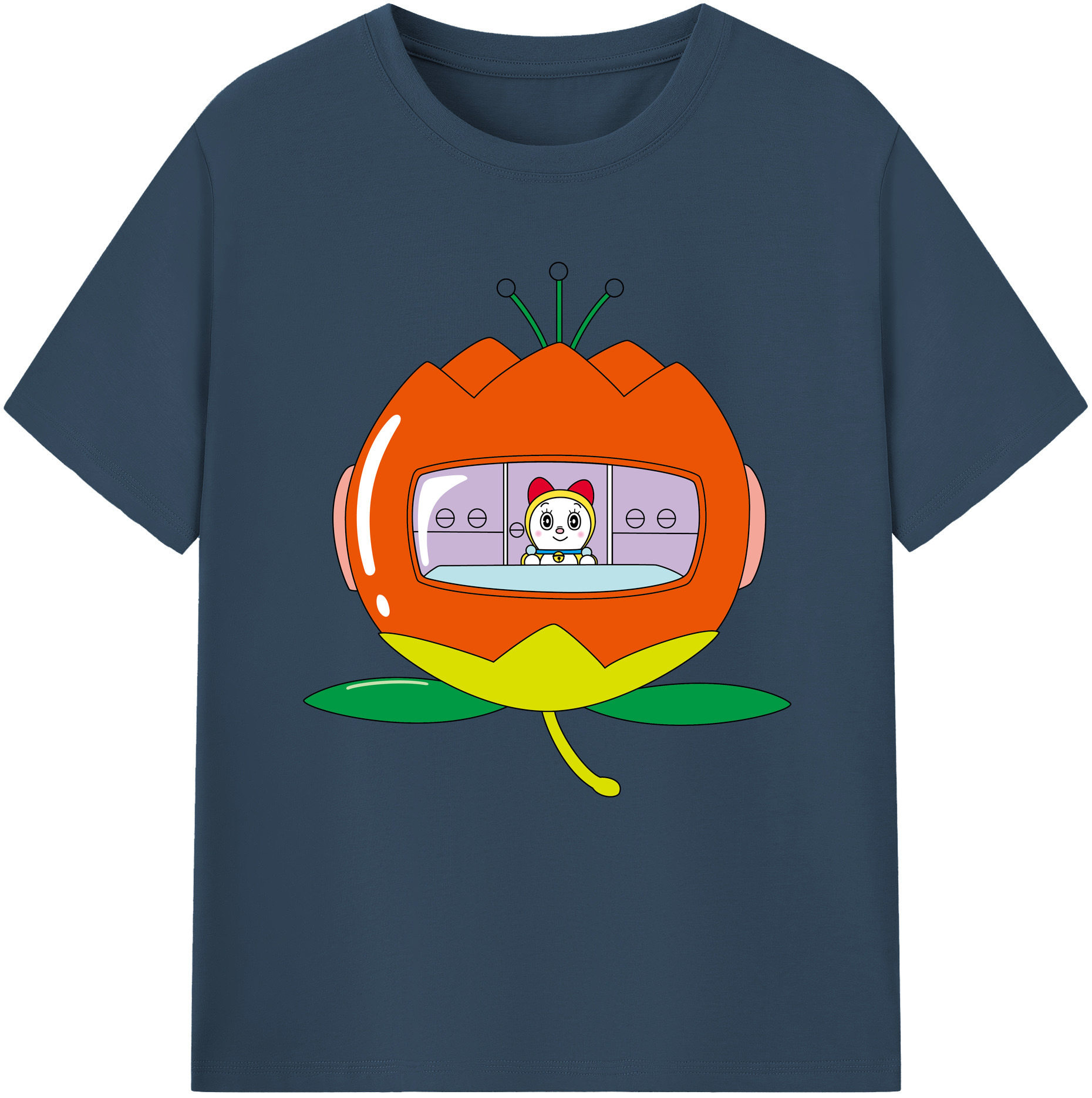 （画像用） ドラえもん ドラミ Doraemon Dorami レディースカジュアルプリントTシャツ（綿100％）