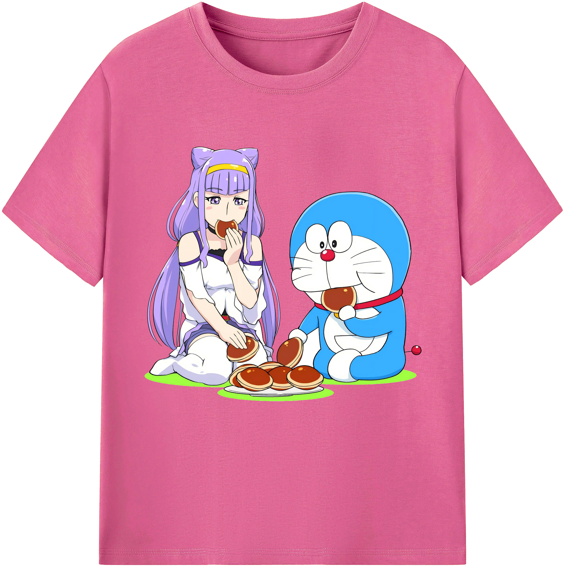 （画像用） ドラえもん Doraemon レディースカジュアルプリントTシャツ（綿100％）