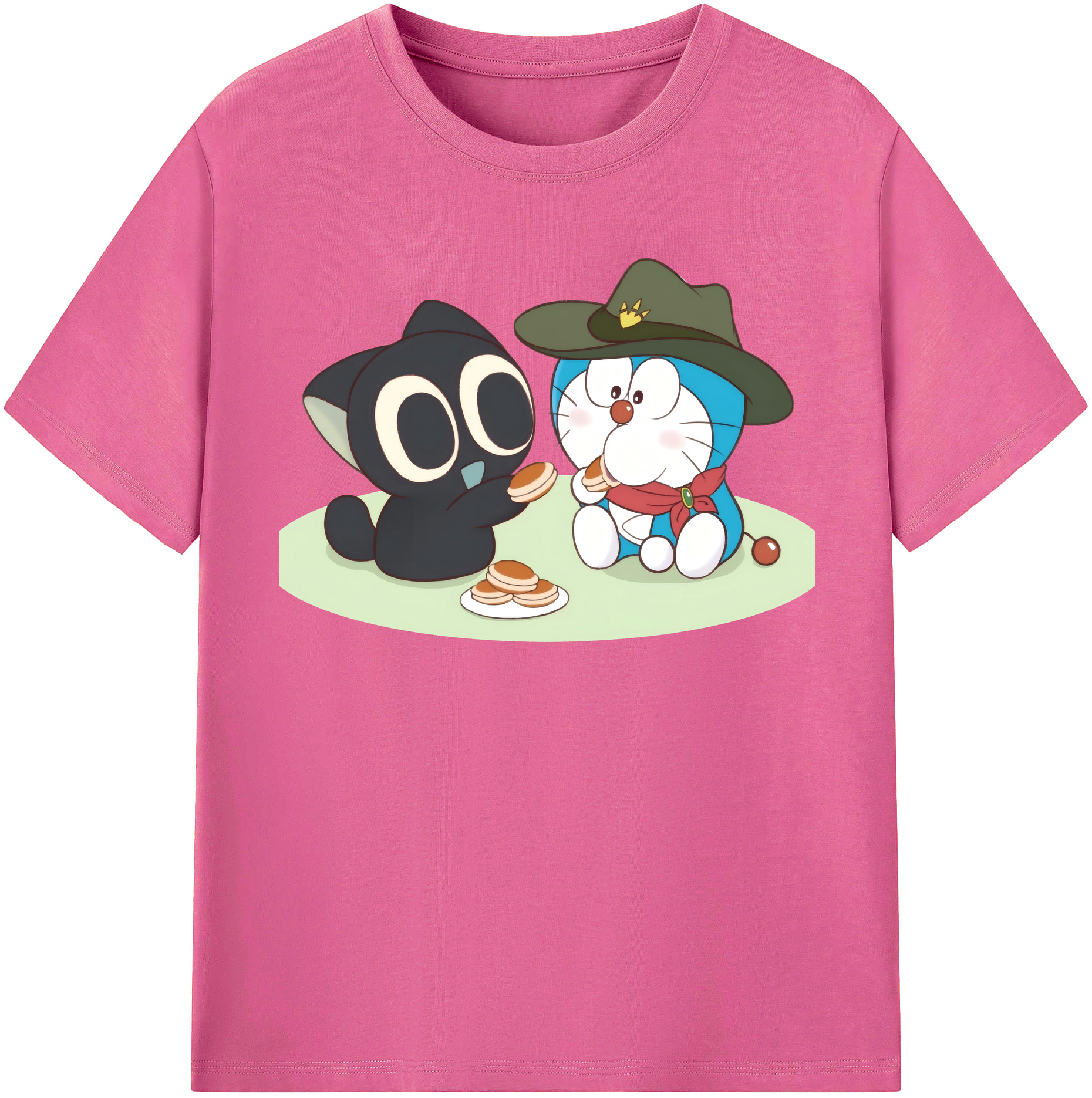 （画像用） ドラえもん Doraemon レディースカジュアルプリントTシャツ（綿100％）