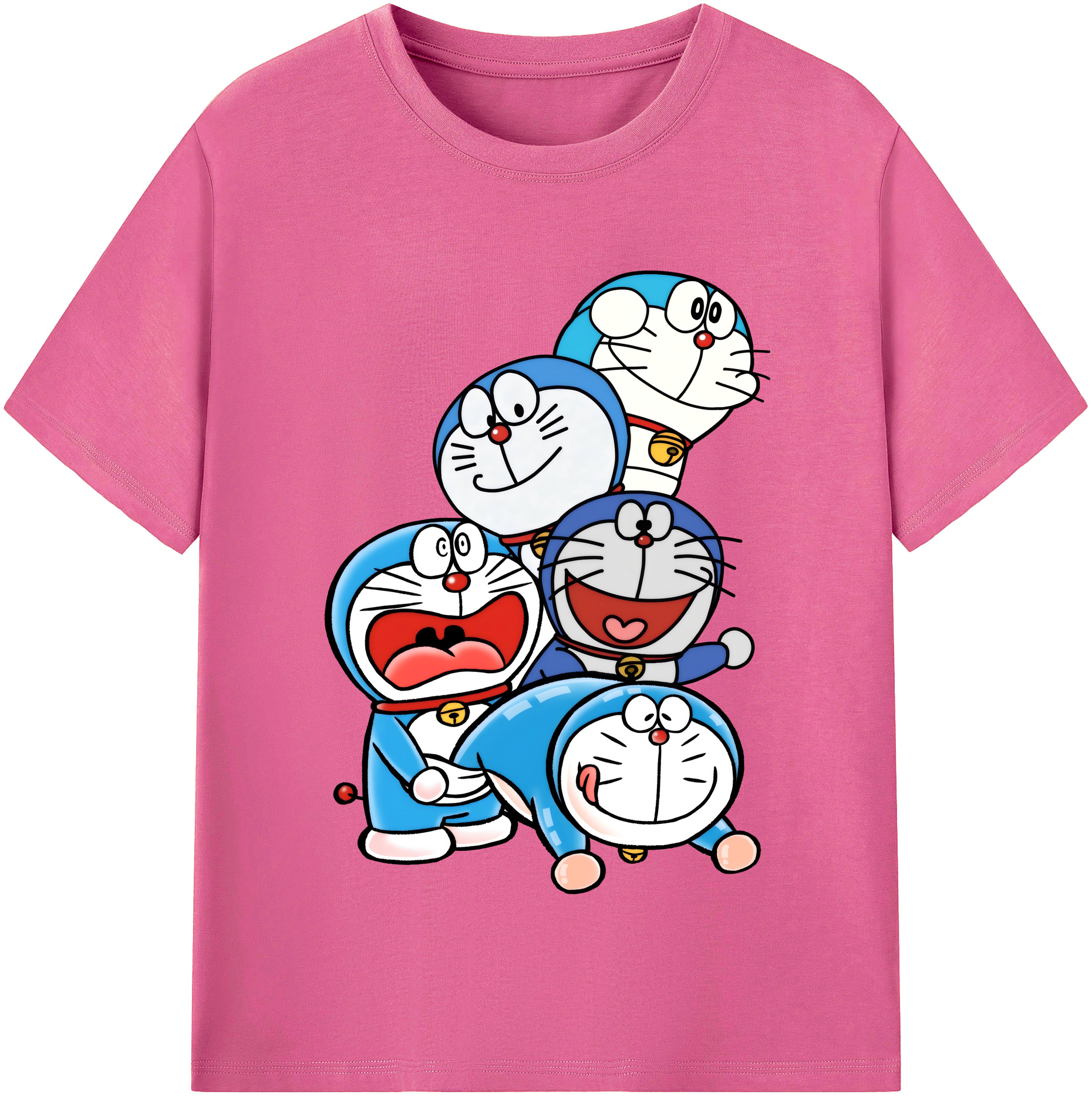 （画像用） ドラえもん Doraemon レディースカジュアルプリントTシャツ（綿100％）
