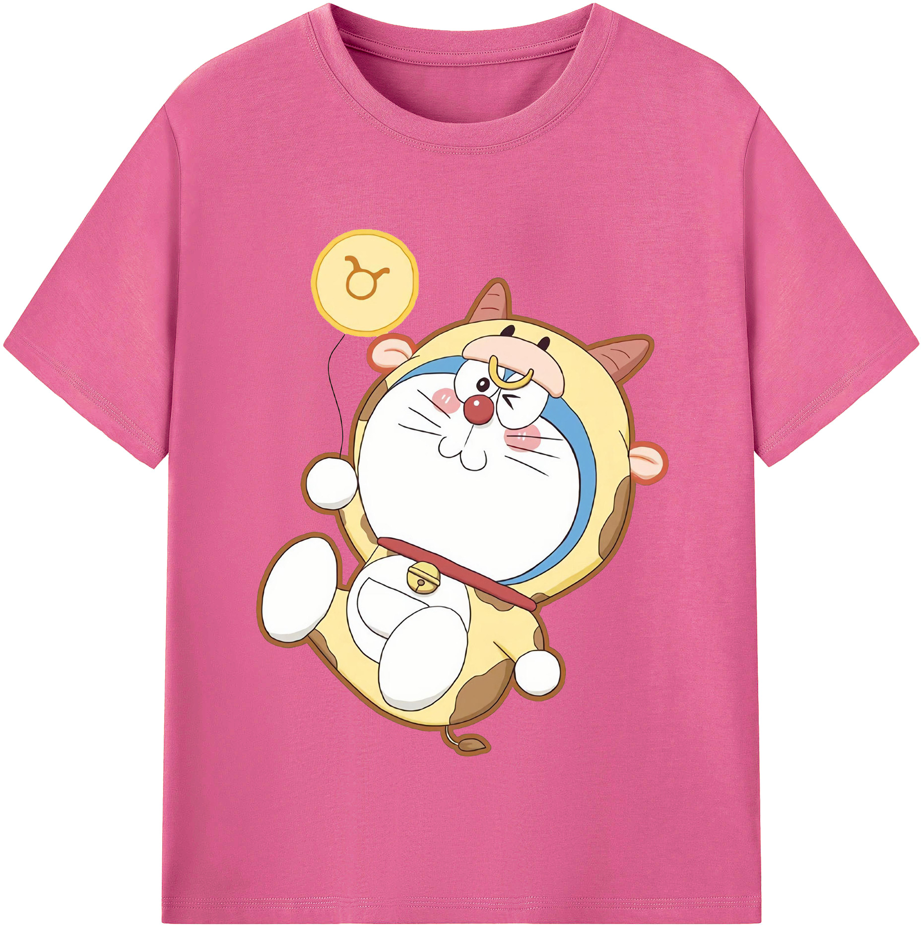 （画像用） ドラえもん Doraemon レディースカジュアルプリントTシャツ（綿100％）