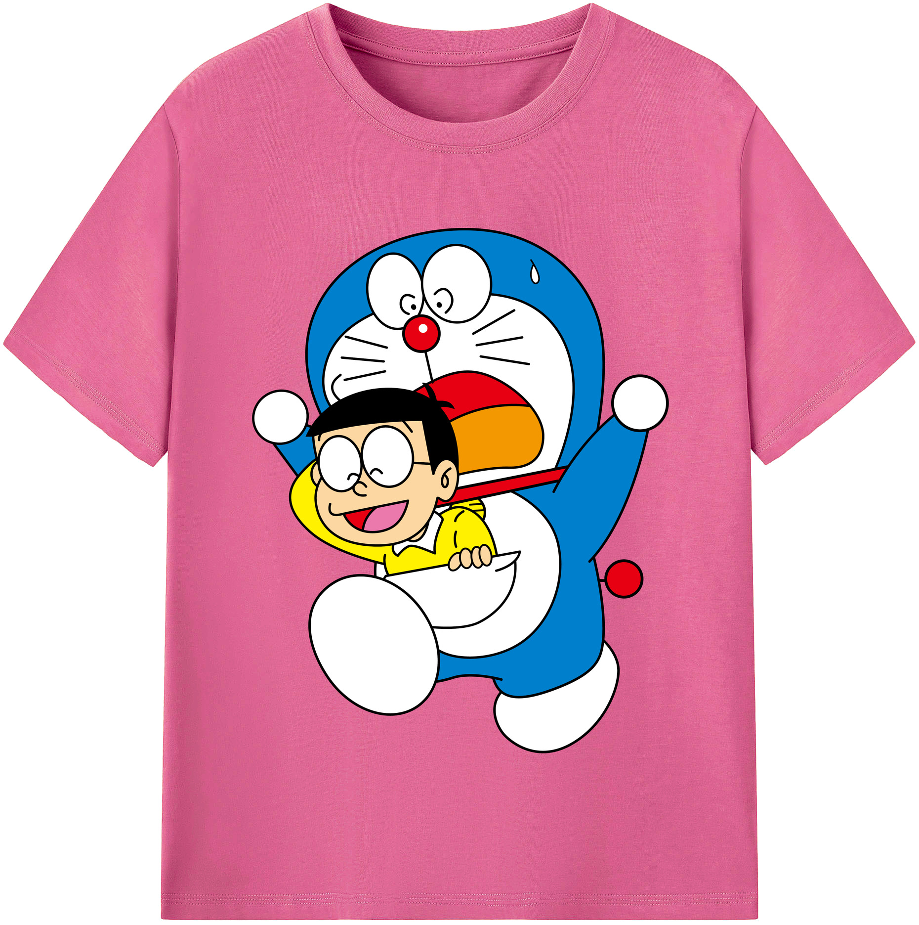 （画像用） ドラえもん Doraemon レディースカジュアルプリントTシャツ（綿100％）