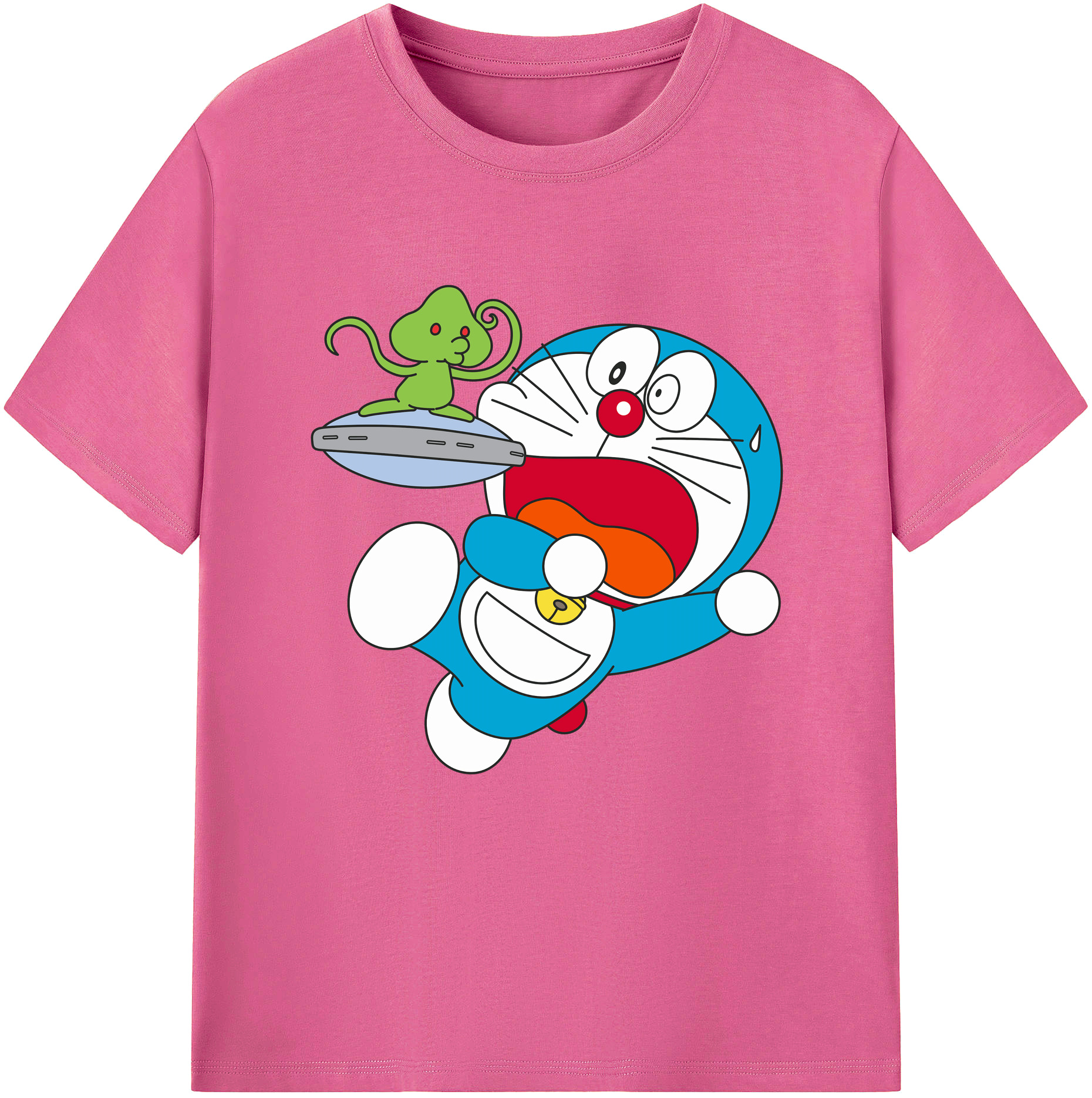 （画像用） ドラえもん Doraemon レディースカジュアルプリントTシャツ（綿100％）