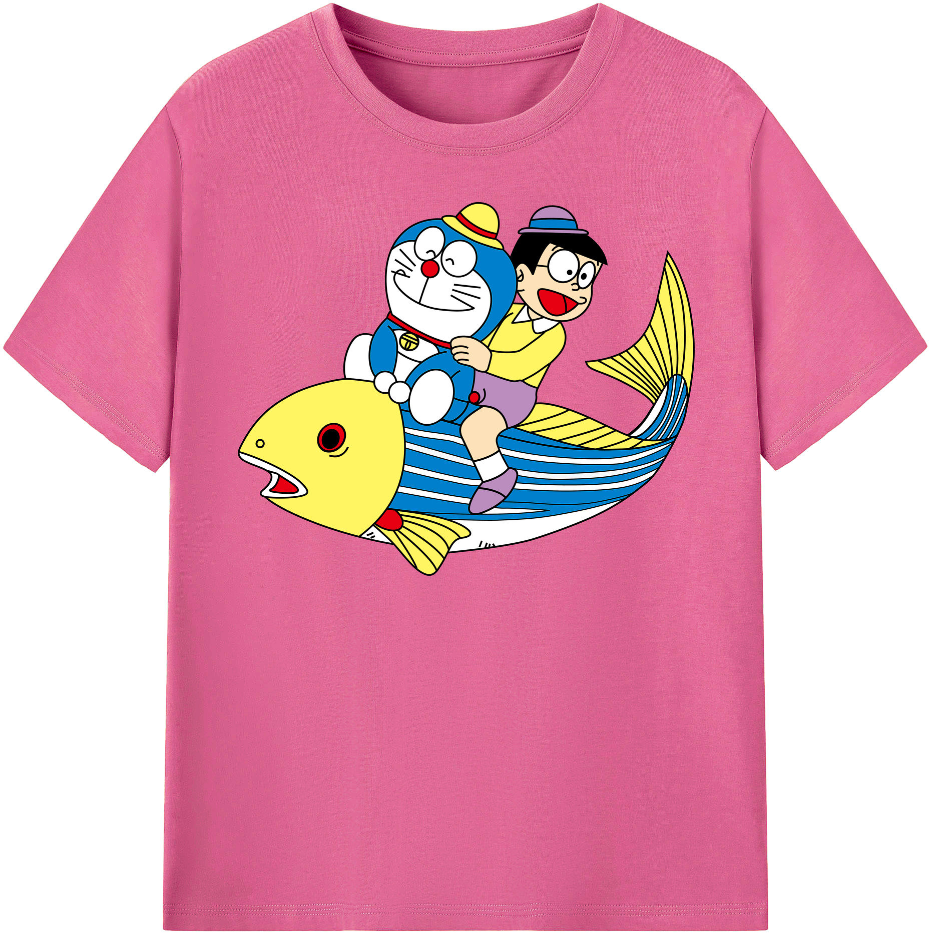 （画像用） ドラえもん 野比 のび太 Doraemon Nobita Nobi レディースカジュアルプリントTシャツ（綿100％）