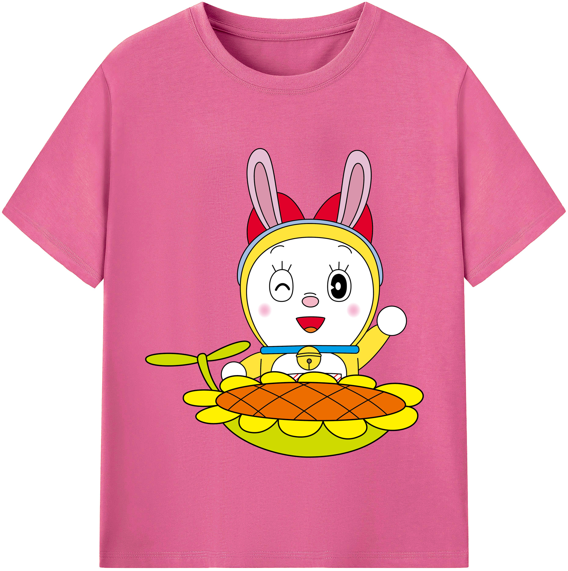 （画像用） ドラえもん ドラミ Doraemon Dorami レディースカジュアルプリントTシャツ（綿100％）