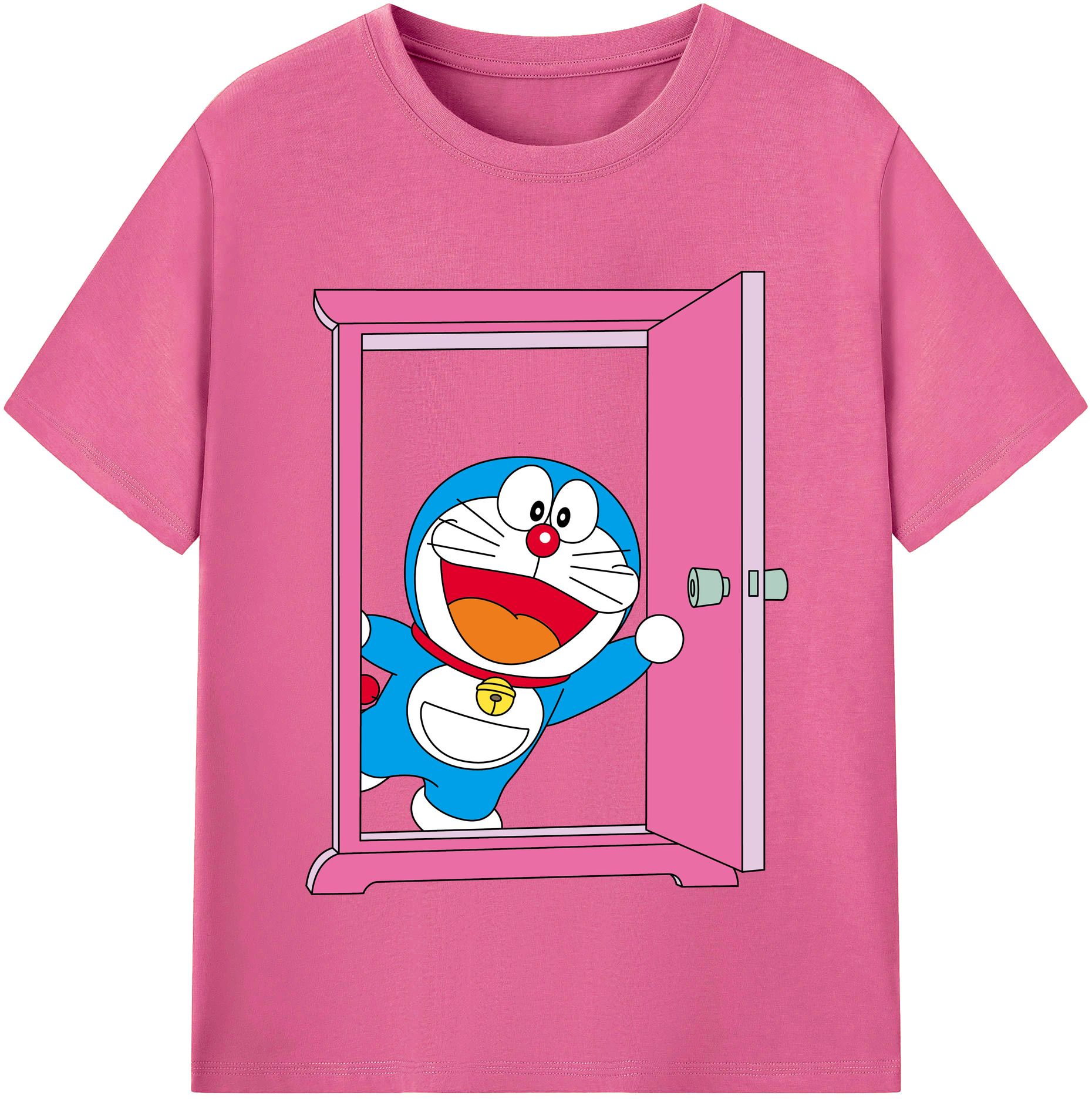 （画像用） ドラえもん Doraemon レディースカジュアルプリントTシャツ（綿100％）