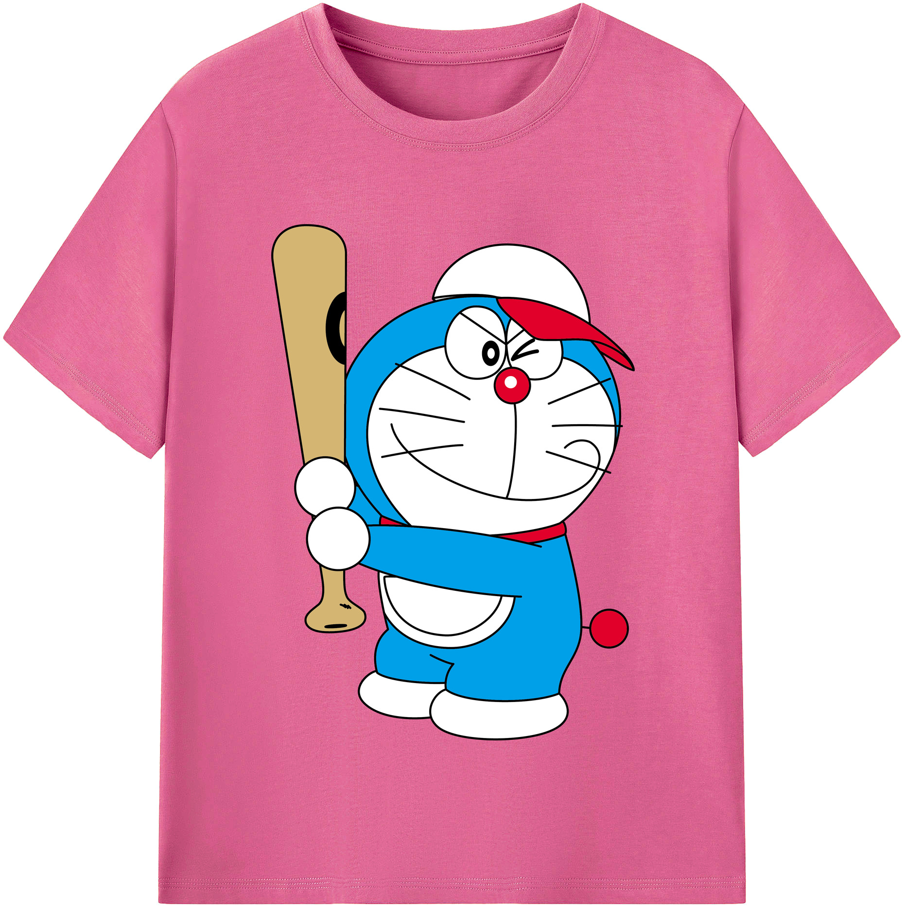 （画像用） ドラえもん Doraemon レディースカジュアルプリントTシャツ（綿100％）