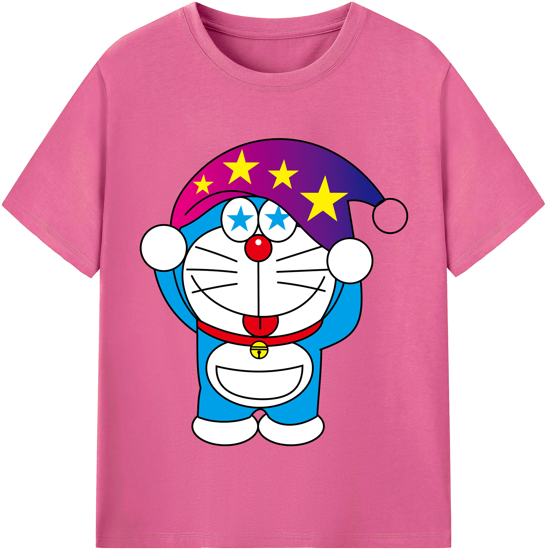 （画像用） ドラえもん Doraemon レディースカジュアルプリントTシャツ（綿100％）