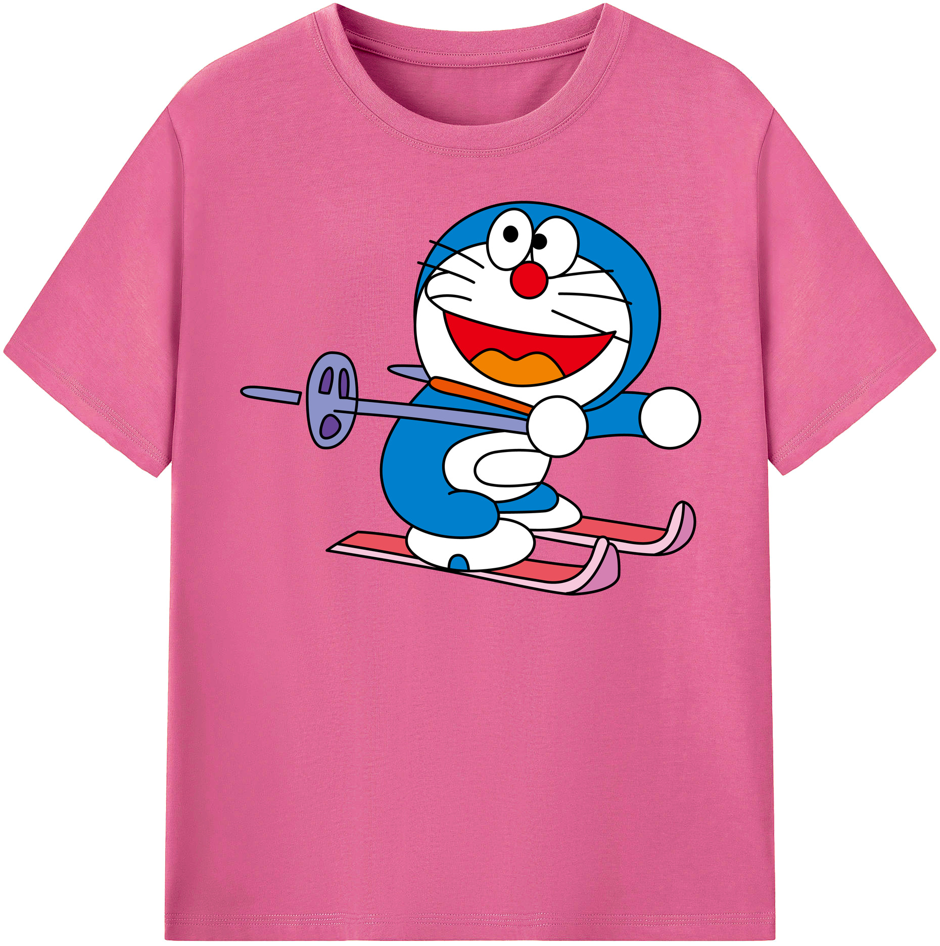 （画像用） ドラえもん Doraemon レディースカジュアルプリントTシャツ（綿100％）