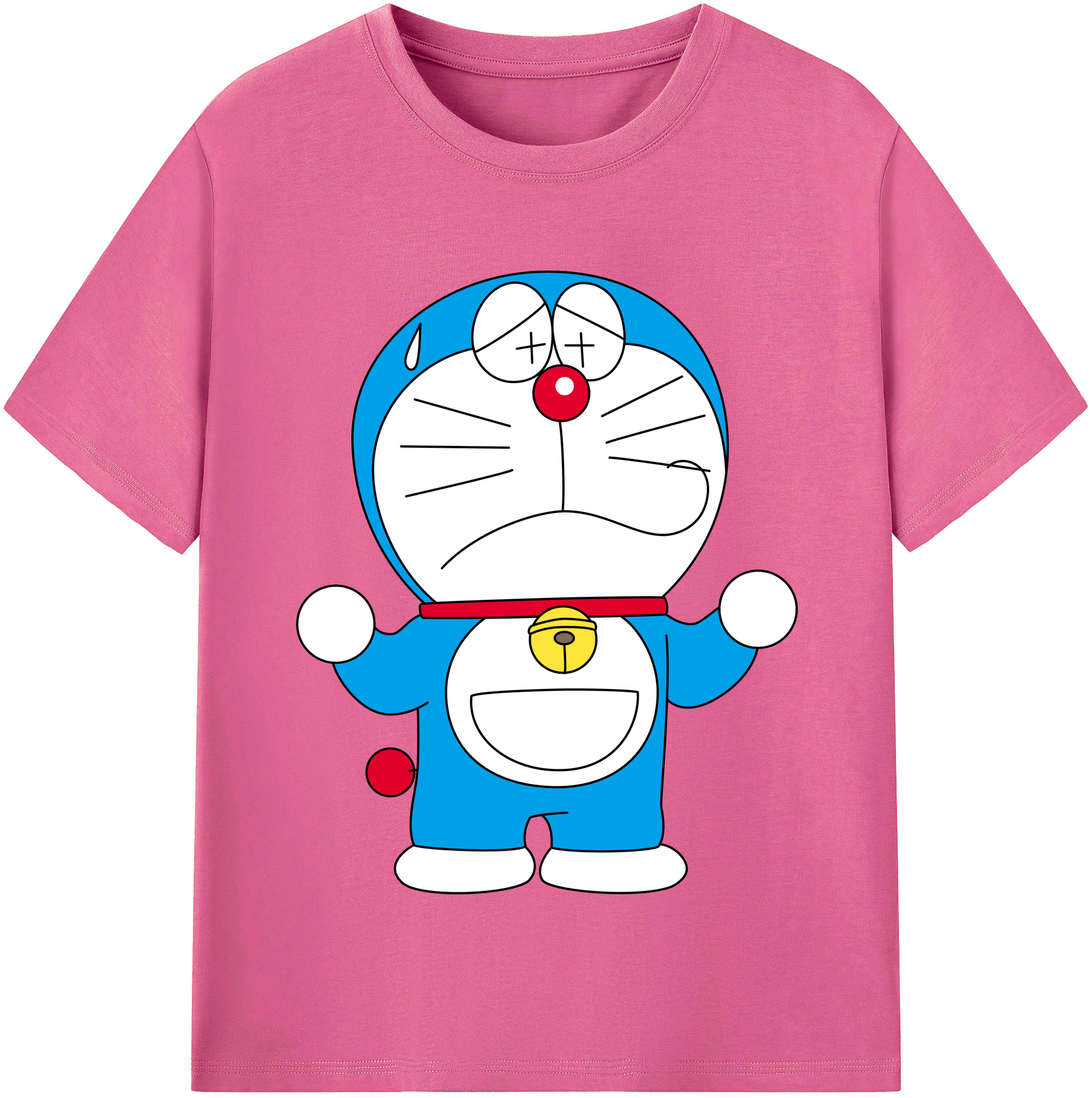（画像用） ドラえもん Doraemon レディースカジュアルプリントTシャツ（綿100％）