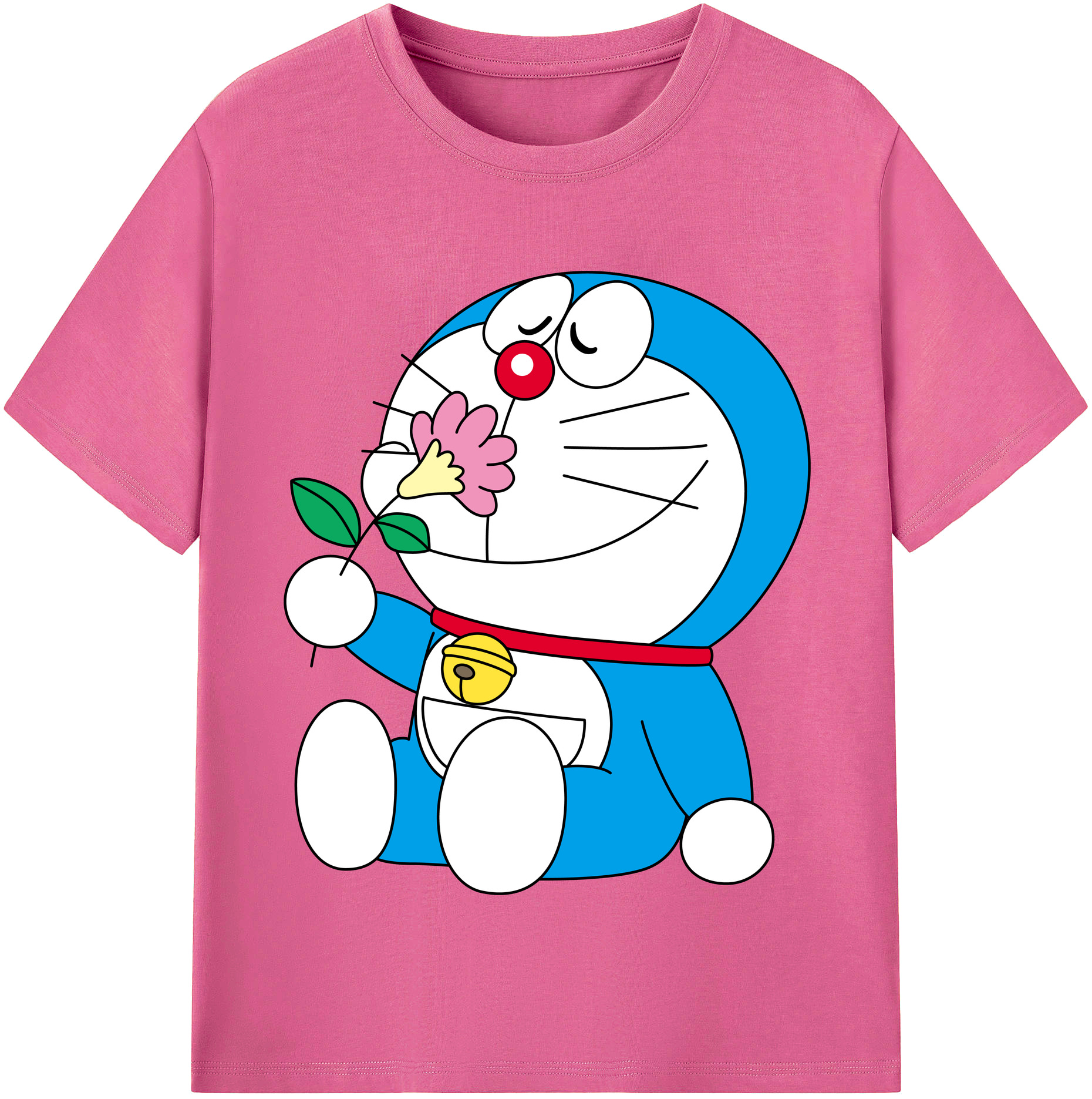 （画像用） ドラえもん Doraemon レディースカジュアルプリントTシャツ（綿100％）
