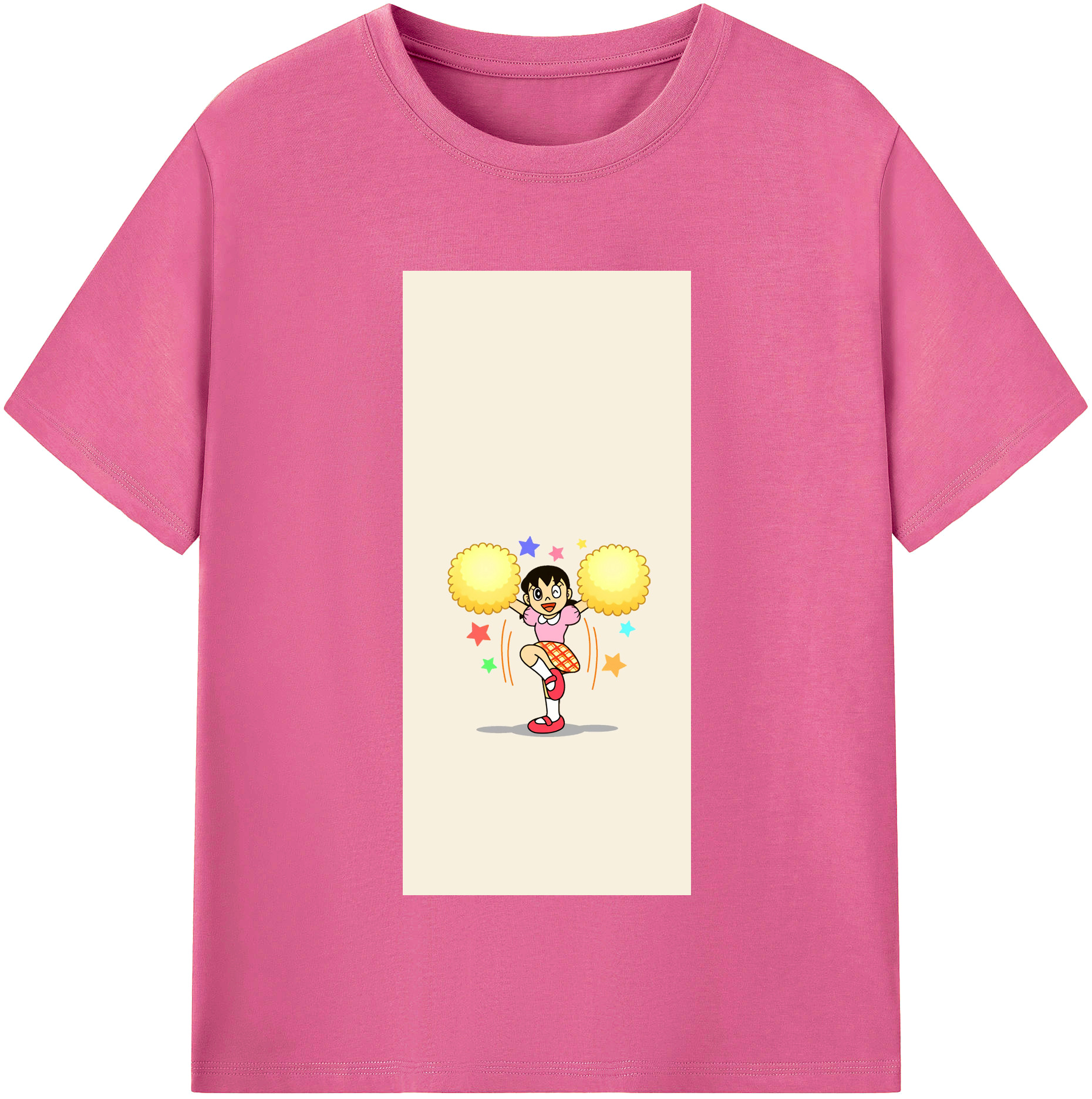 （画像用） ドラえもん みなもと しずか Doraemon Shizuka Minamoto レディースカジュアルプリントTシャツ（綿100％）