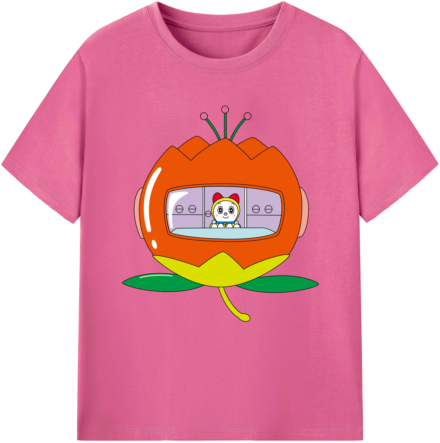 （画像用） ドラえもん ドラミ Doraemon Dorami レディースカジュアルプリントTシャツ（綿100％）