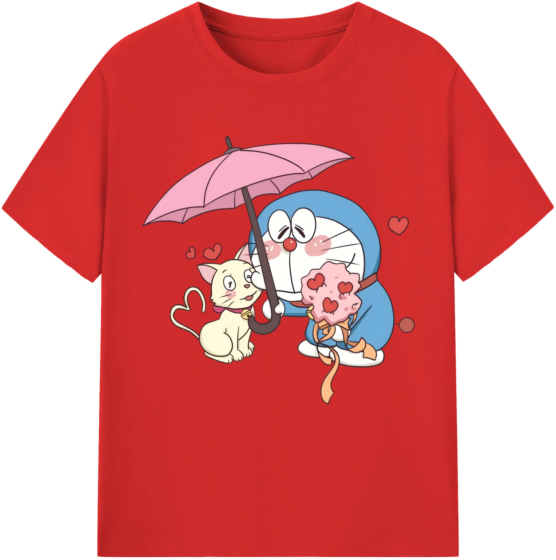 （画像用） ドラえもん Doraemon レディースカジュアルプリントTシャツ（綿100％）