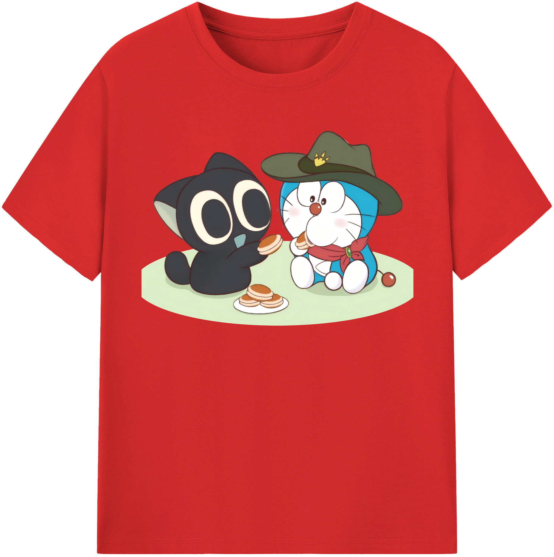 （画像用） ドラえもん Doraemon レディースカジュアルプリントTシャツ（綿100％）
