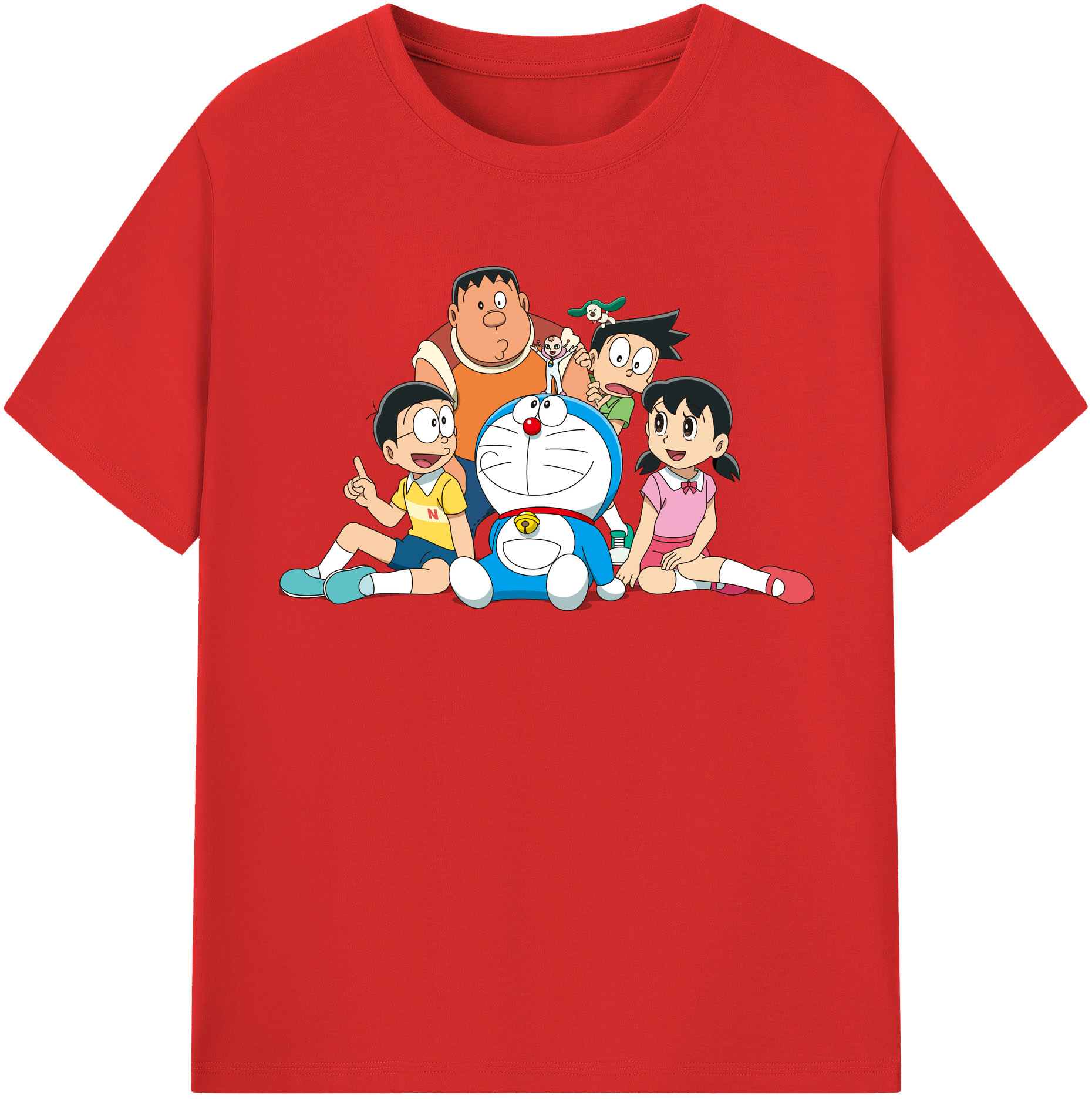 （画像用） ドラえもん Doraemon レディースカジュアルプリントTシャツ（綿100％）