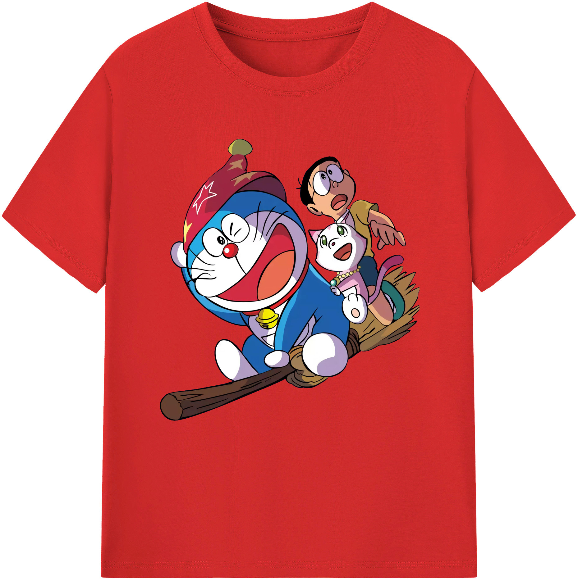 （画像用） ドラえもん Doraemon レディースカジュアルプリントTシャツ（綿100％）