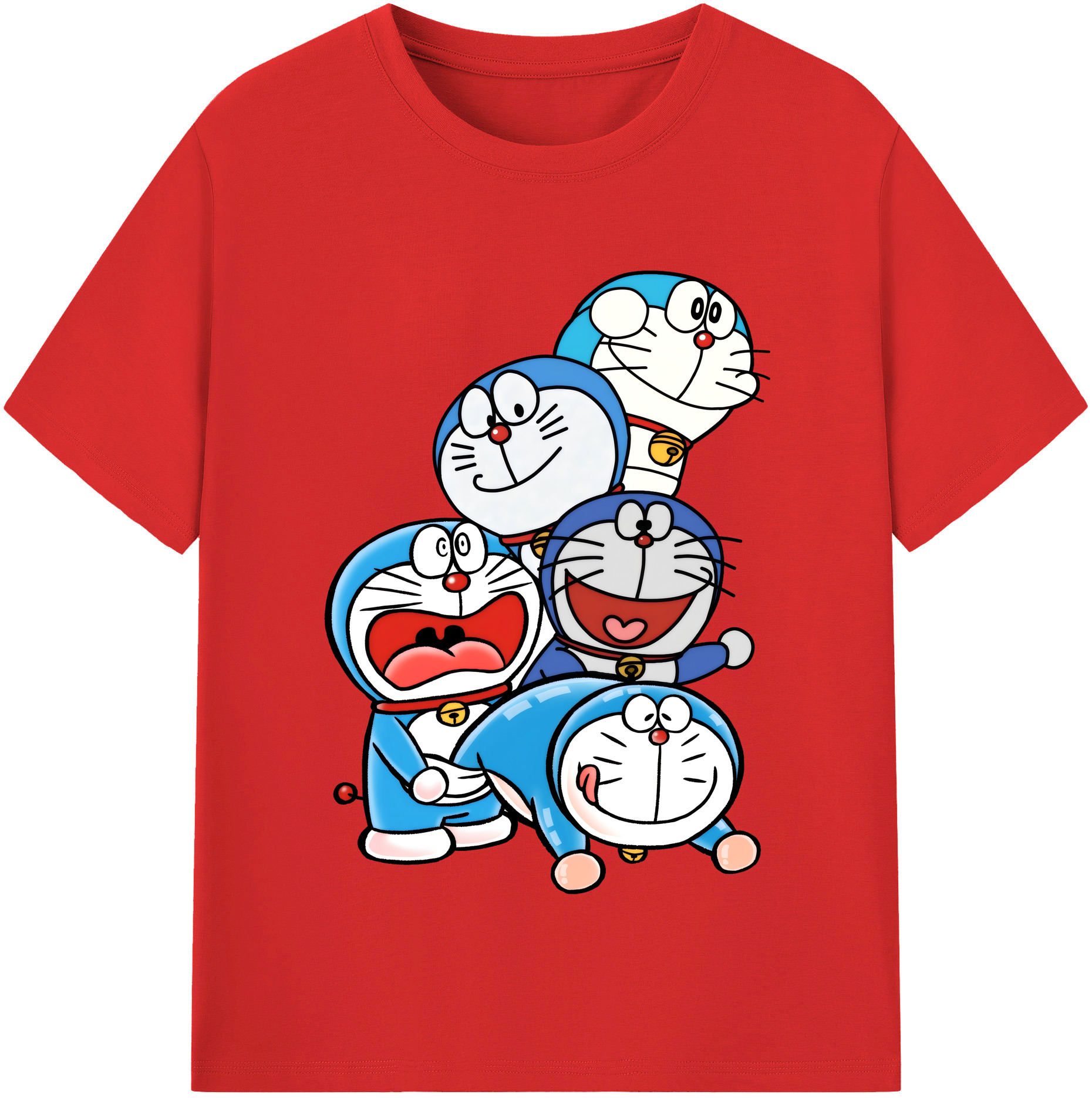 （画像用） ドラえもん Doraemon レディースカジュアルプリントTシャツ（綿100％）