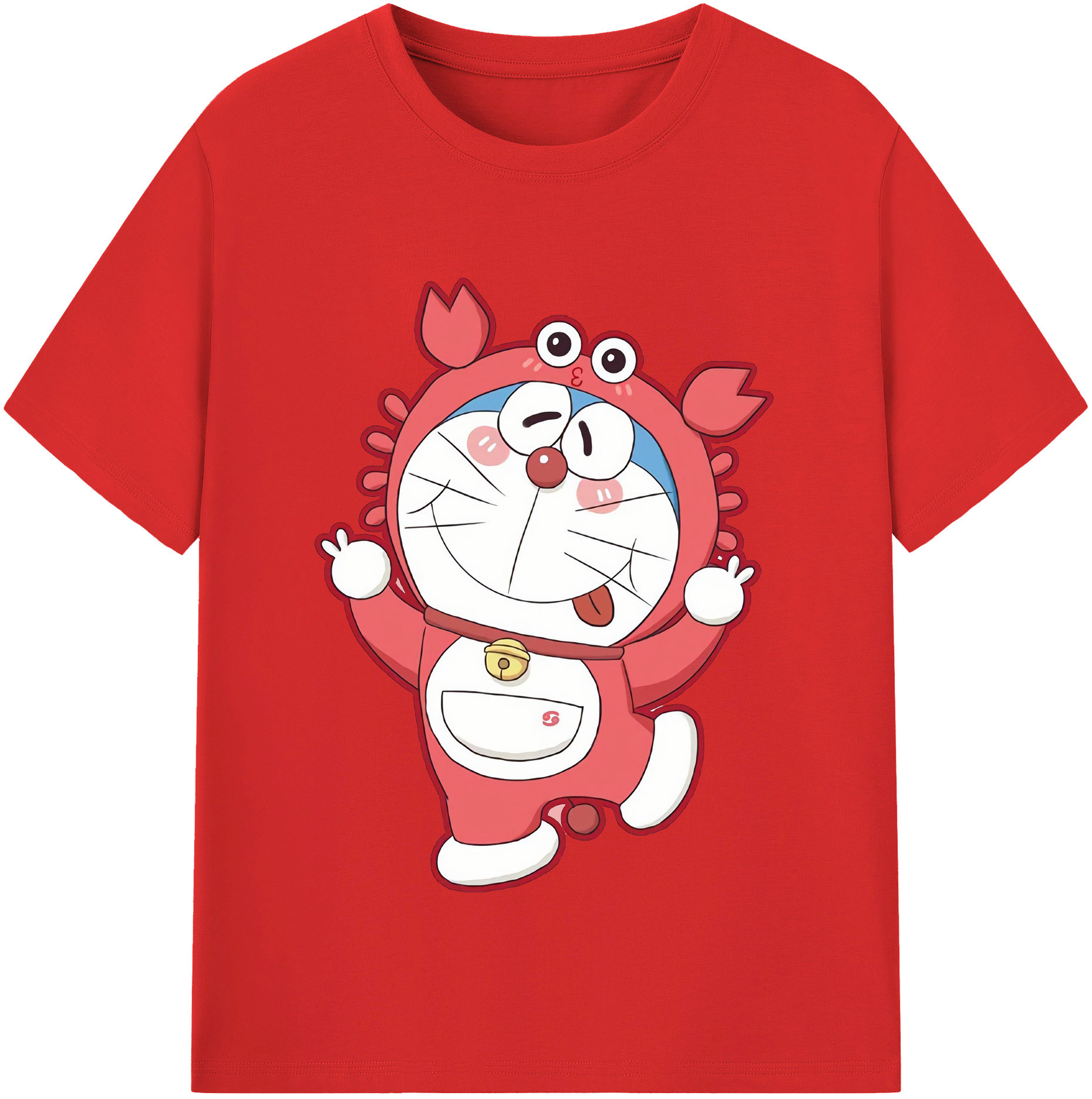 （画像用） ドラえもん Doraemon レディースカジュアルプリントTシャツ（綿100％）
