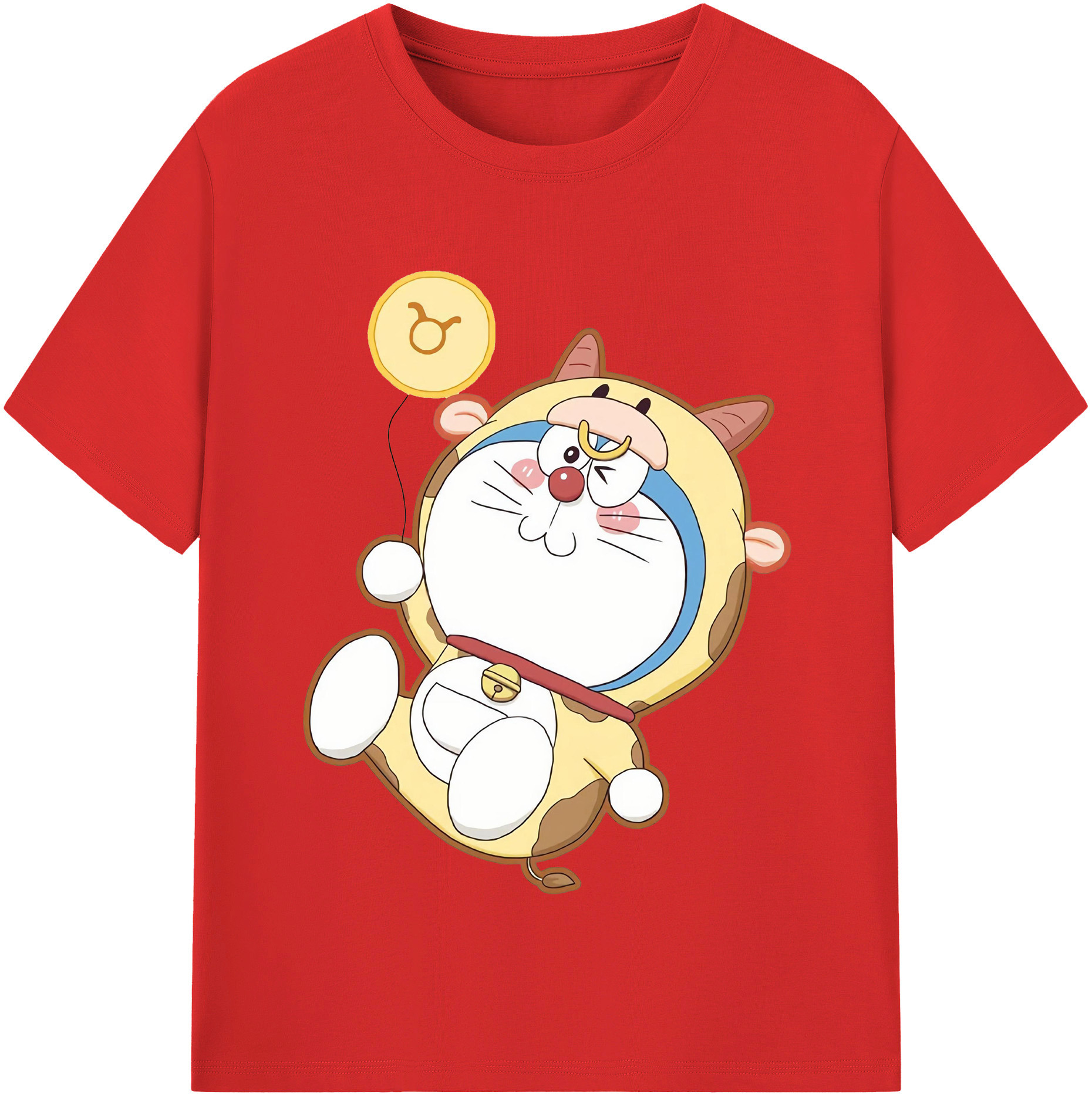 （画像用） ドラえもん Doraemon レディースカジュアルプリントTシャツ（綿100％）