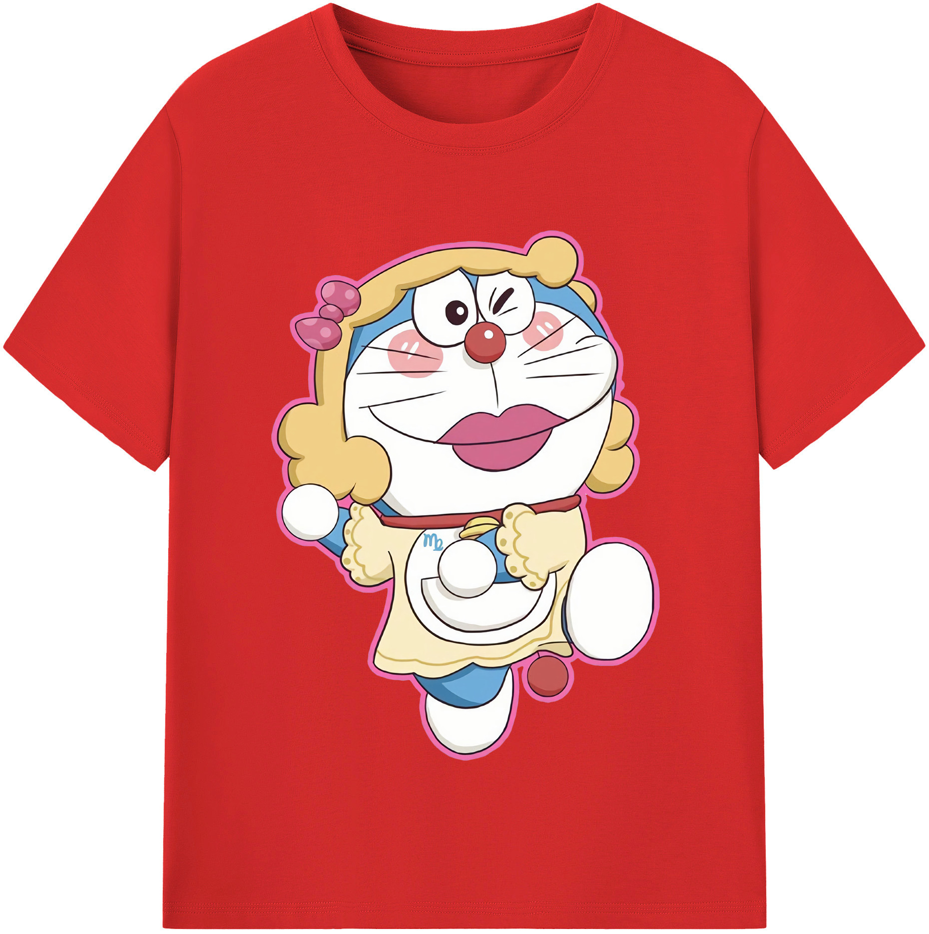 （画像用） ドラえもん Doraemon レディースカジュアルプリントTシャツ（綿100％）
