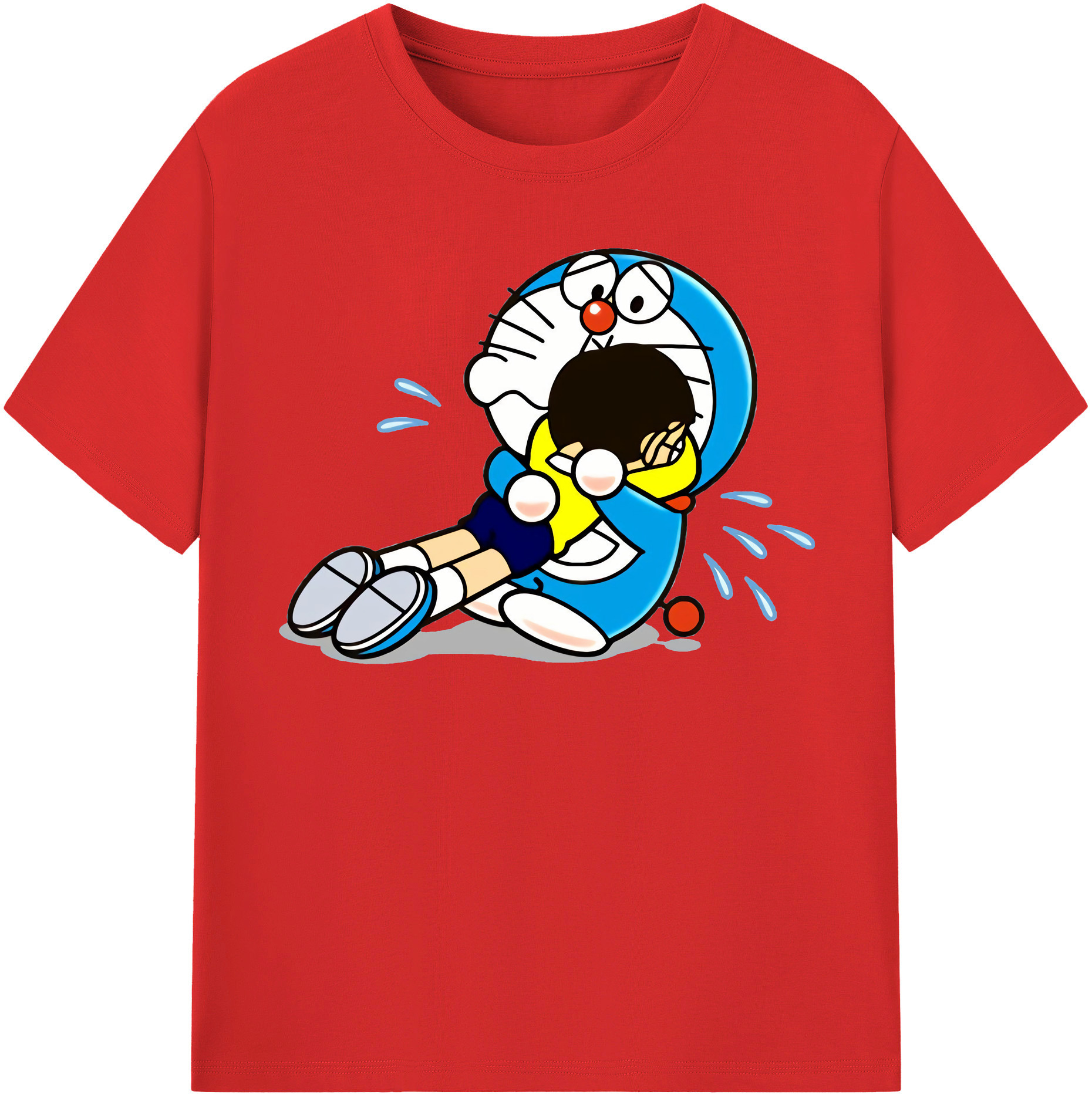 （画像用） ドラえもん Doraemon レディースカジュアルプリントTシャツ（綿100％）