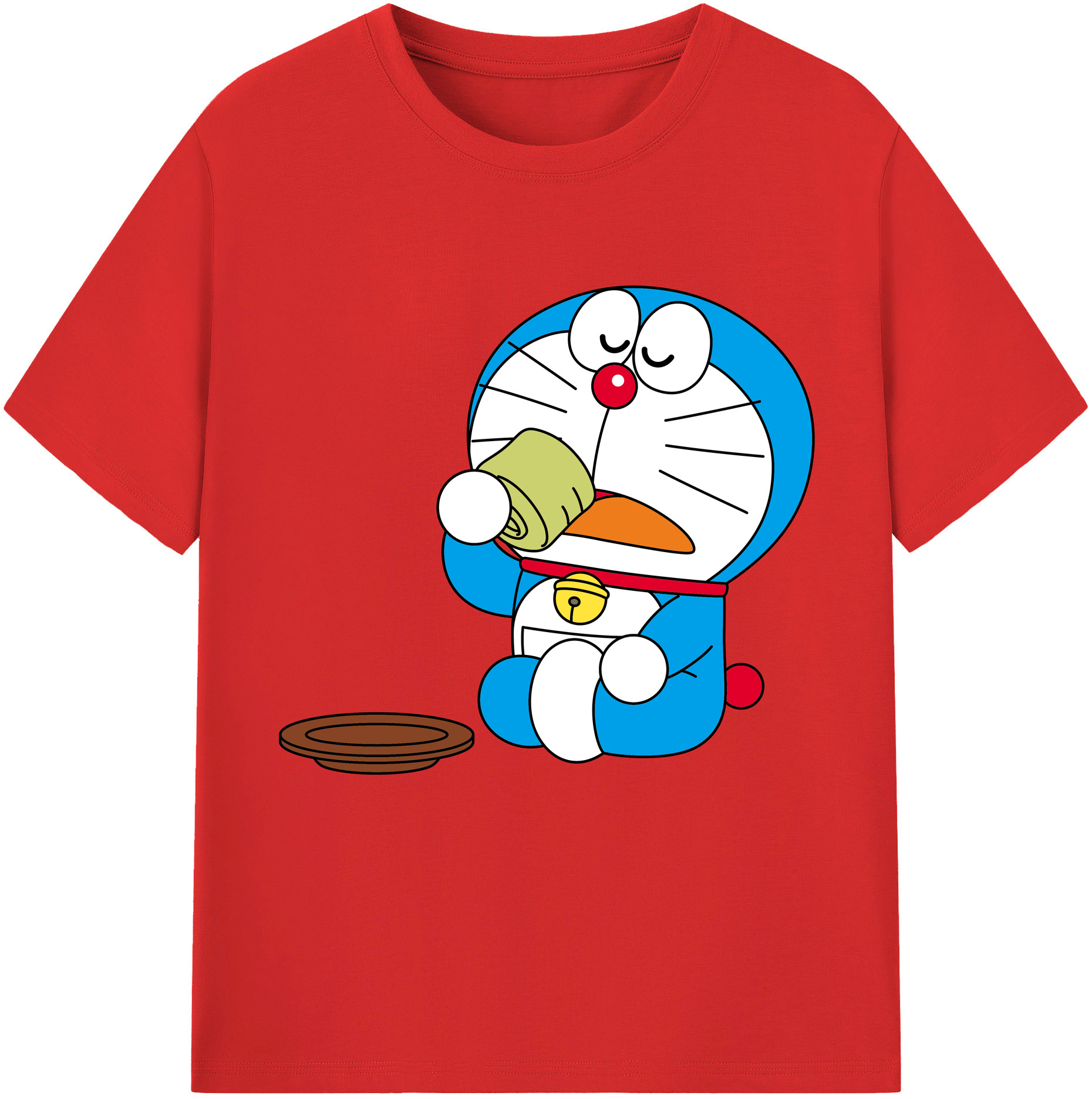 （画像用） ドラえもん Doraemon レディースカジュアルプリントTシャツ（綿100％）