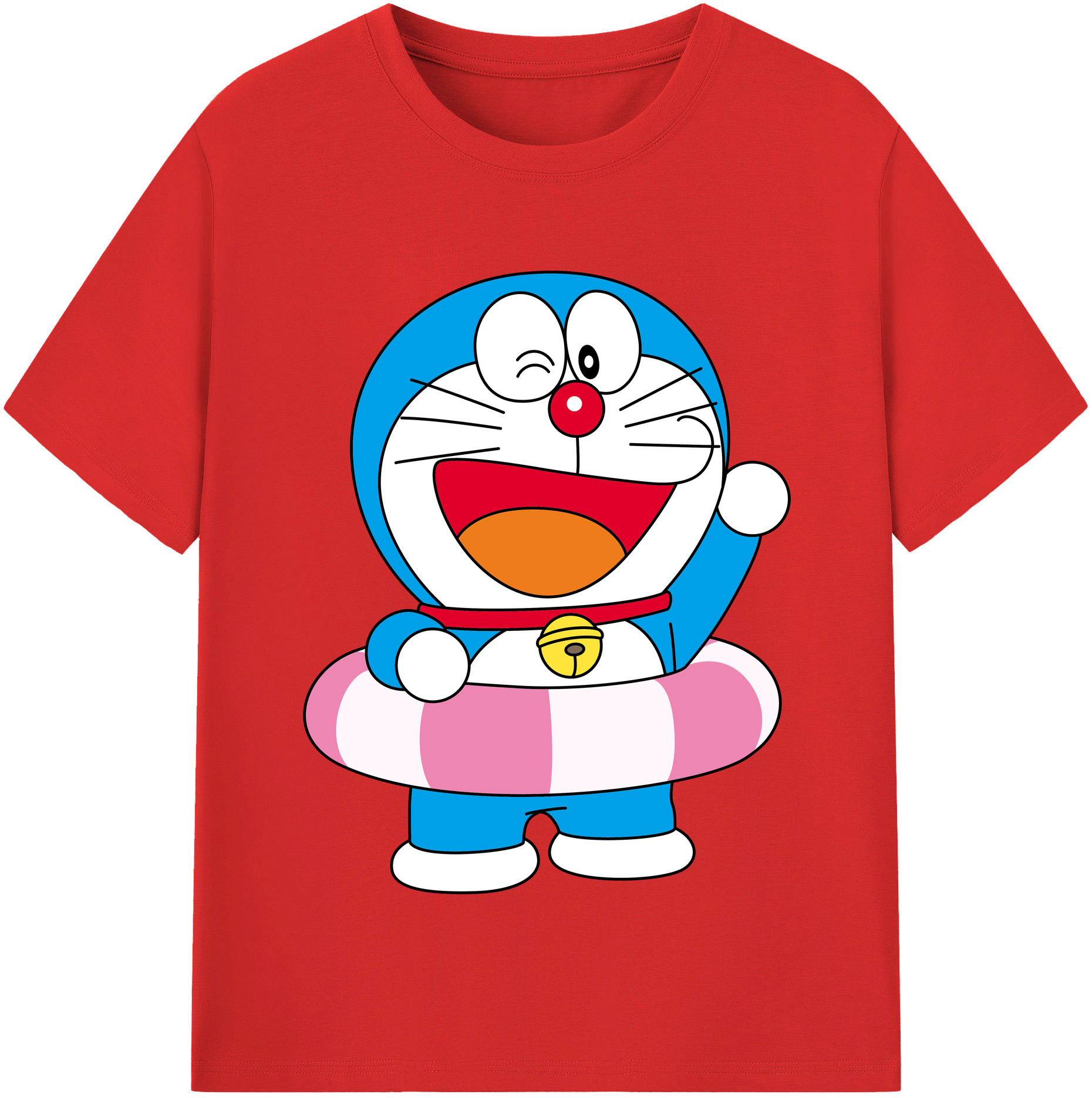 （画像用） ドラえもん Doraemon レディースカジュアルプリントTシャツ（綿100％）