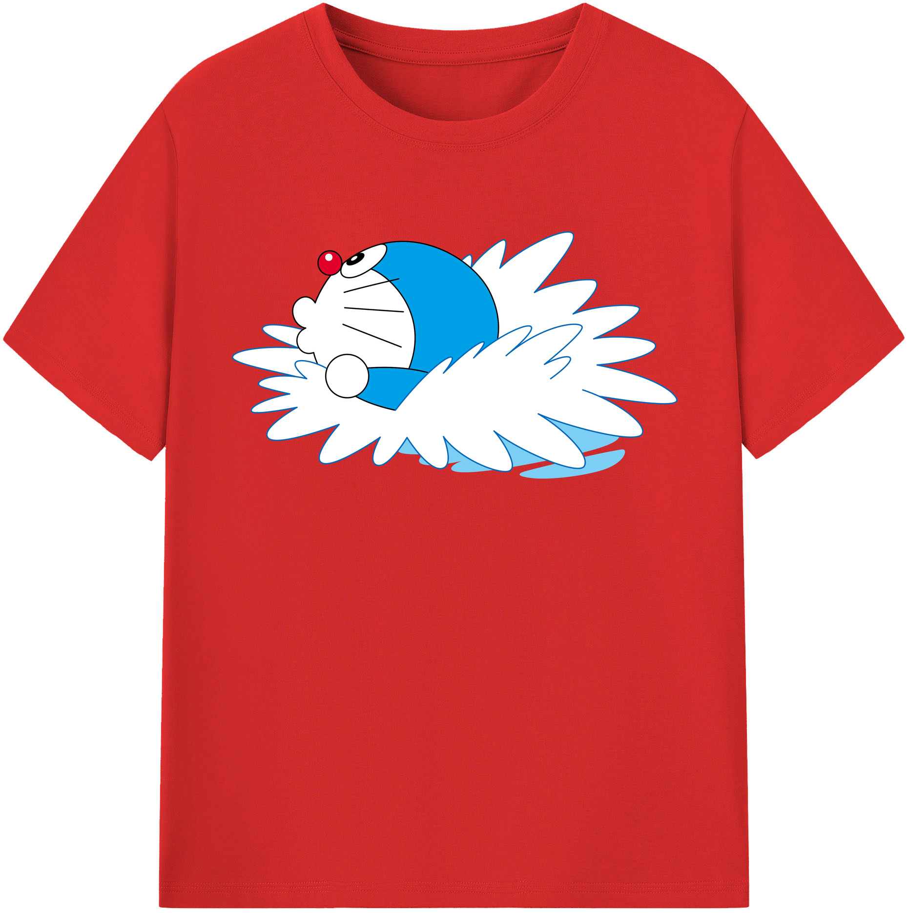 （画像用） ドラえもん Doraemon レディースカジュアルプリントTシャツ（綿100％）