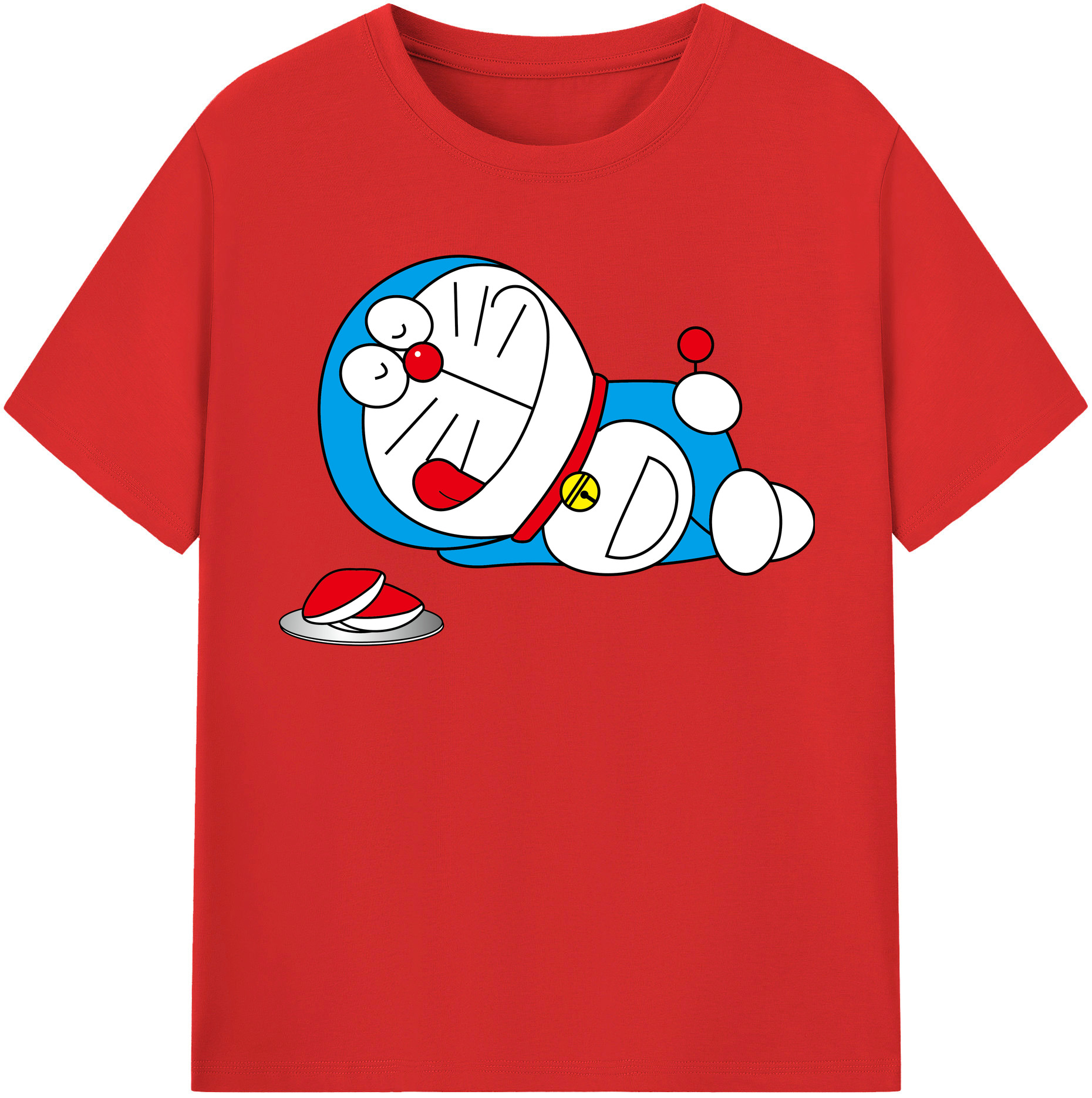 （画像用） ドラえもん Doraemon レディースカジュアルプリントTシャツ（綿100％）