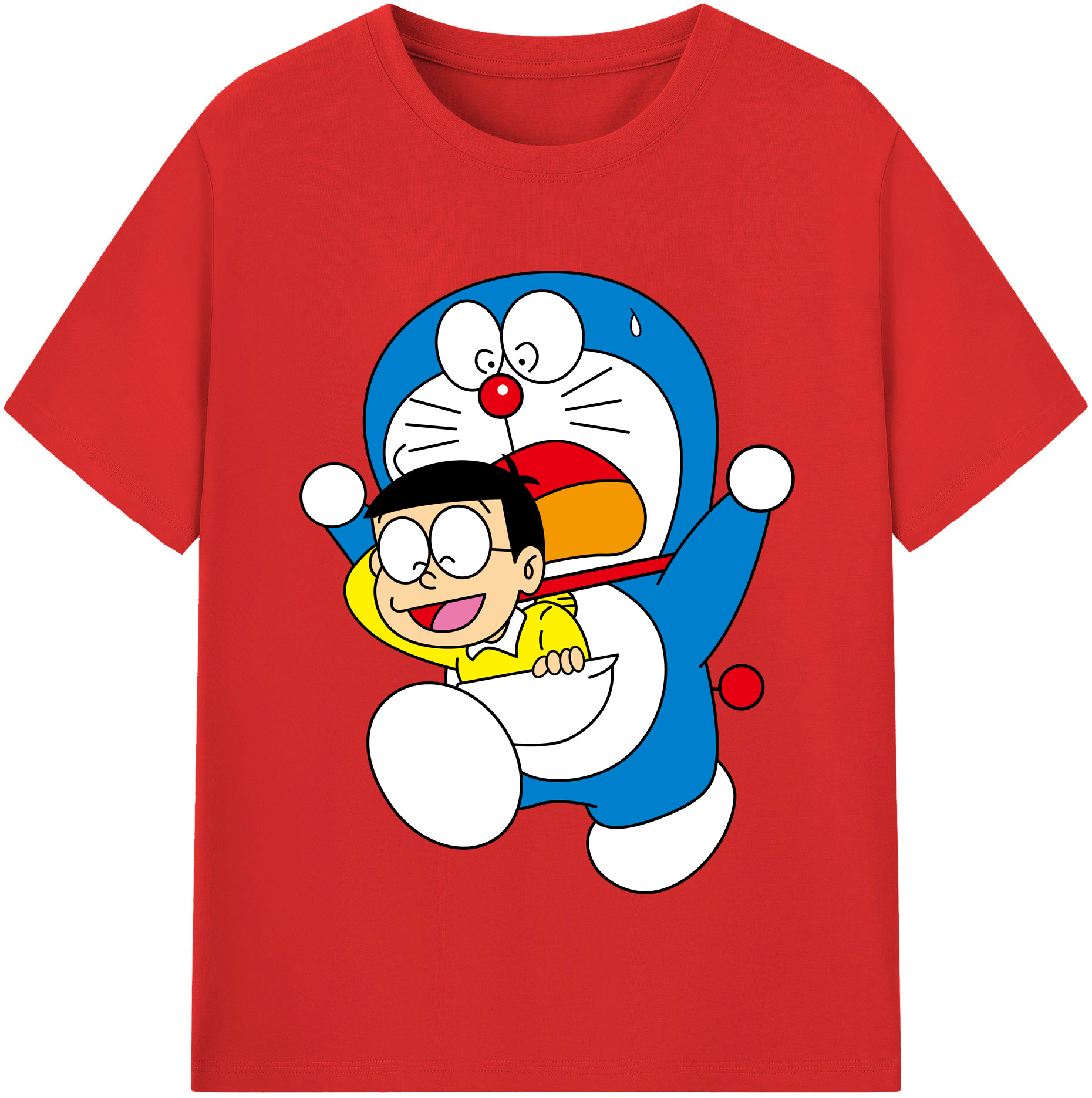 （画像用） ドラえもん Doraemon レディースカジュアルプリントTシャツ（綿100％）